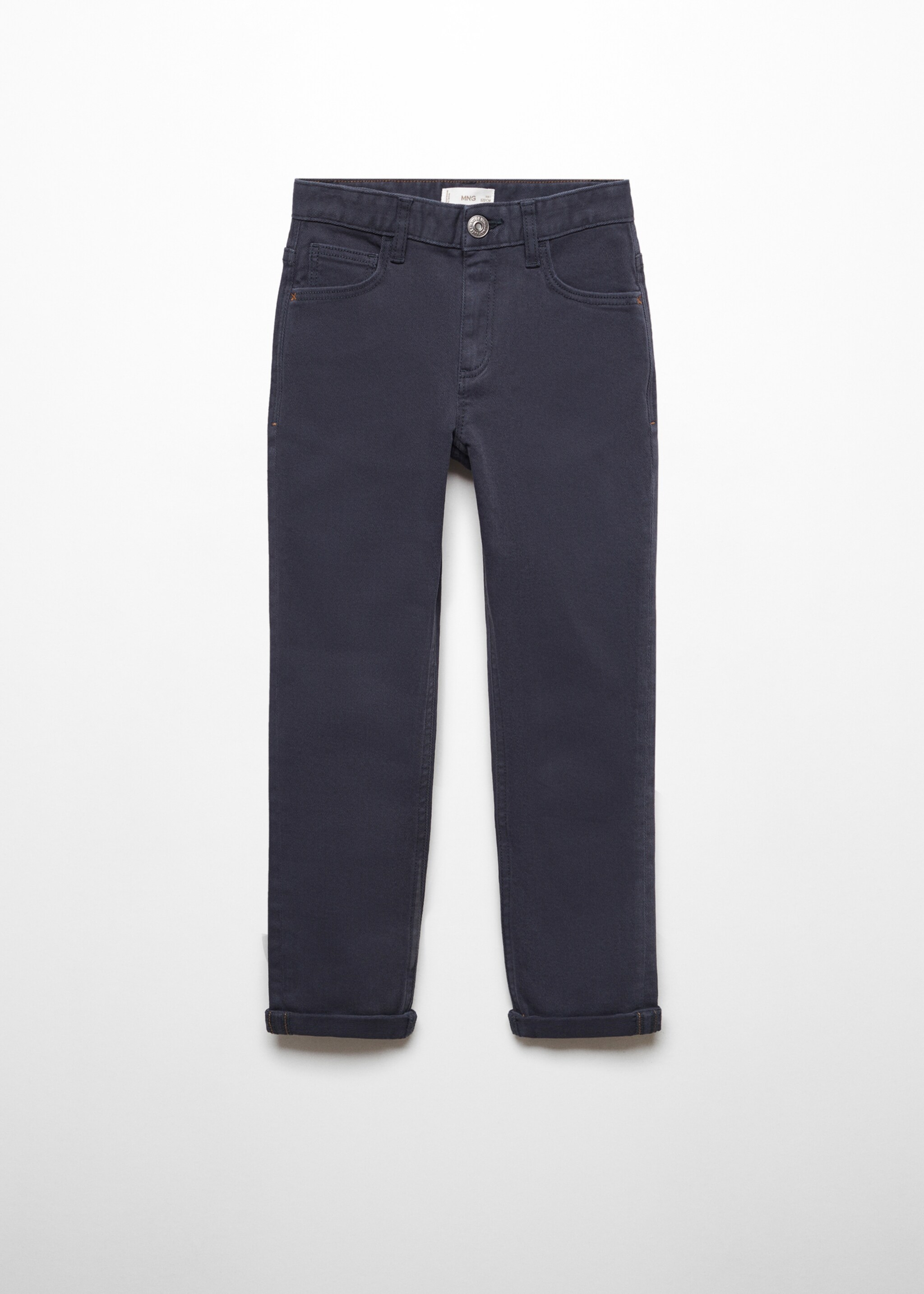 Straight-fit cotton trousers - Article without model
