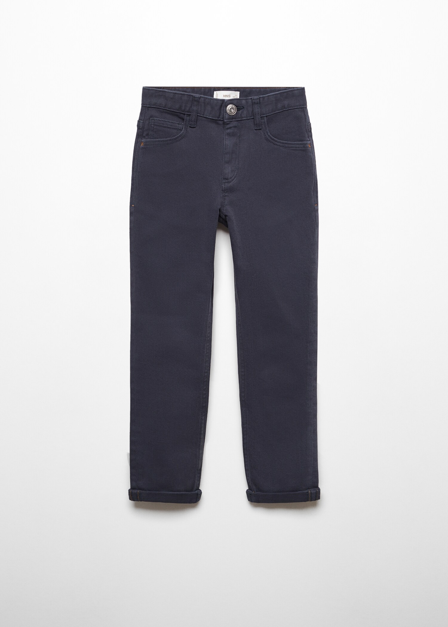 Straight-fit cotton trousers - Article without model