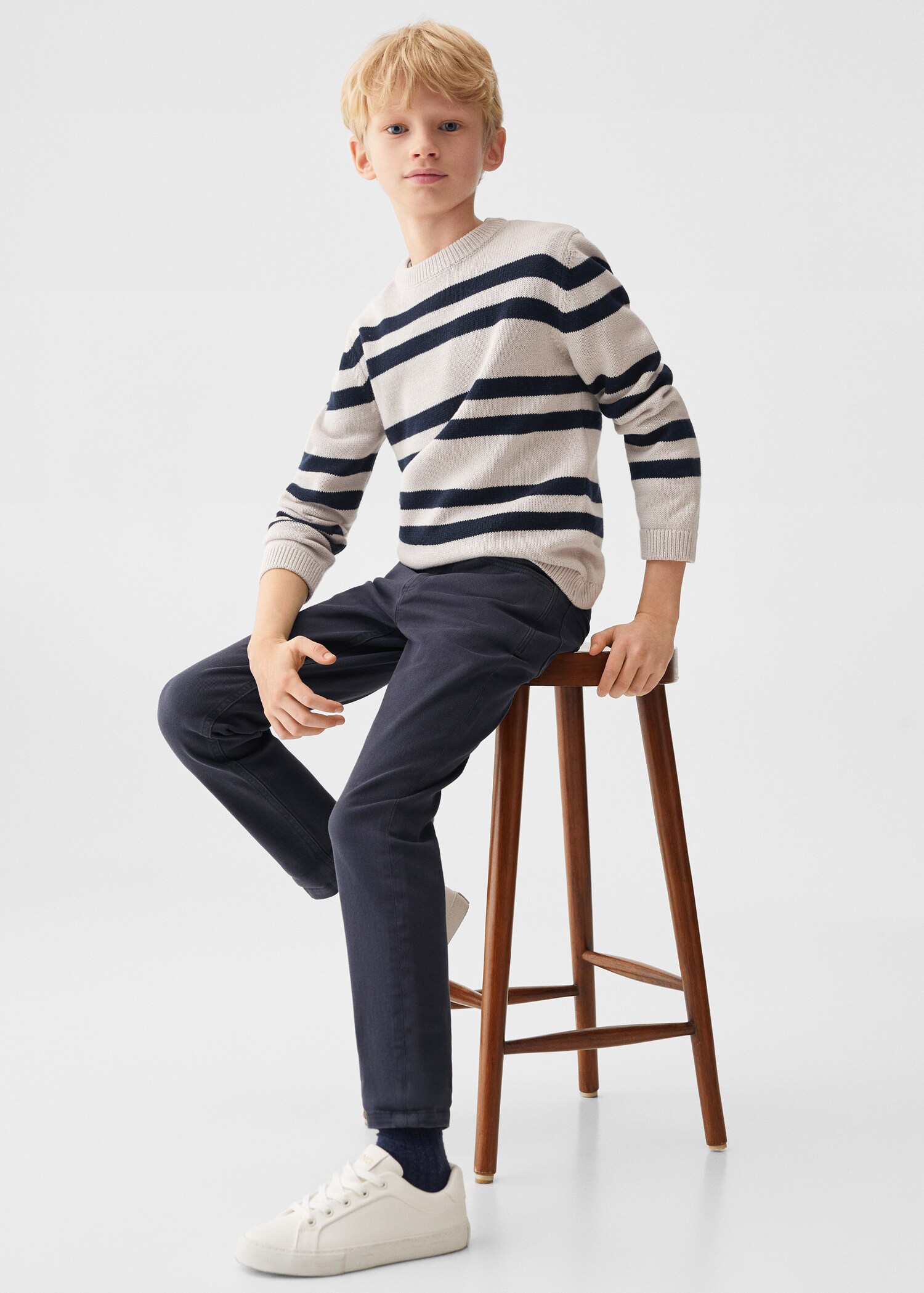 Straight-fit cotton trousers - Details of the article 2