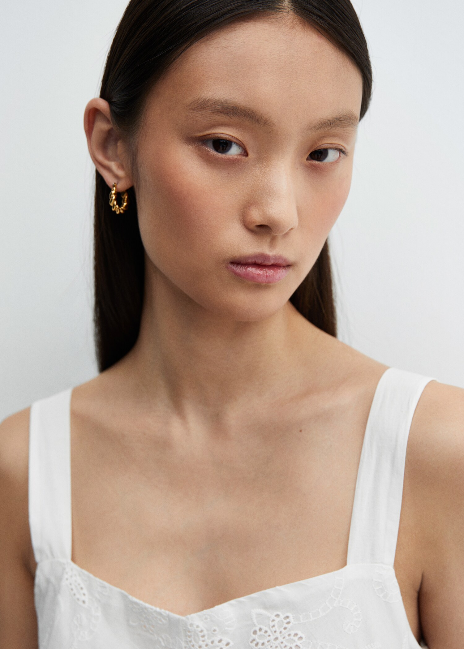 Embroidered cotton dress - Details of the article 1