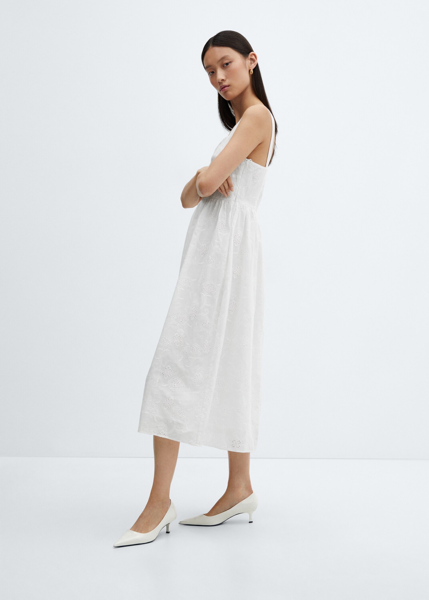 Embroidered cotton dress - Details of the article 6