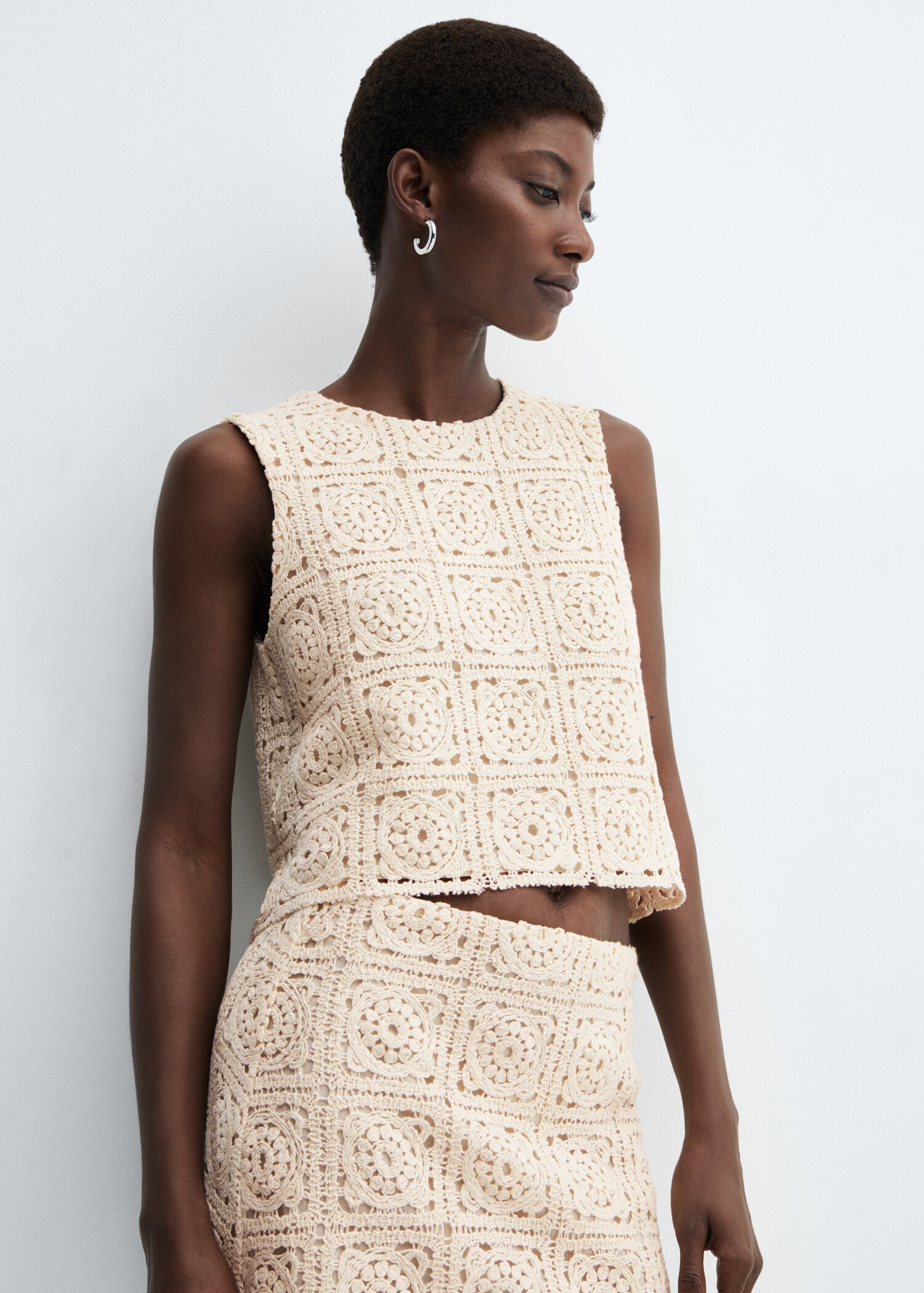 Embroidered cotton top - Details of the article 1