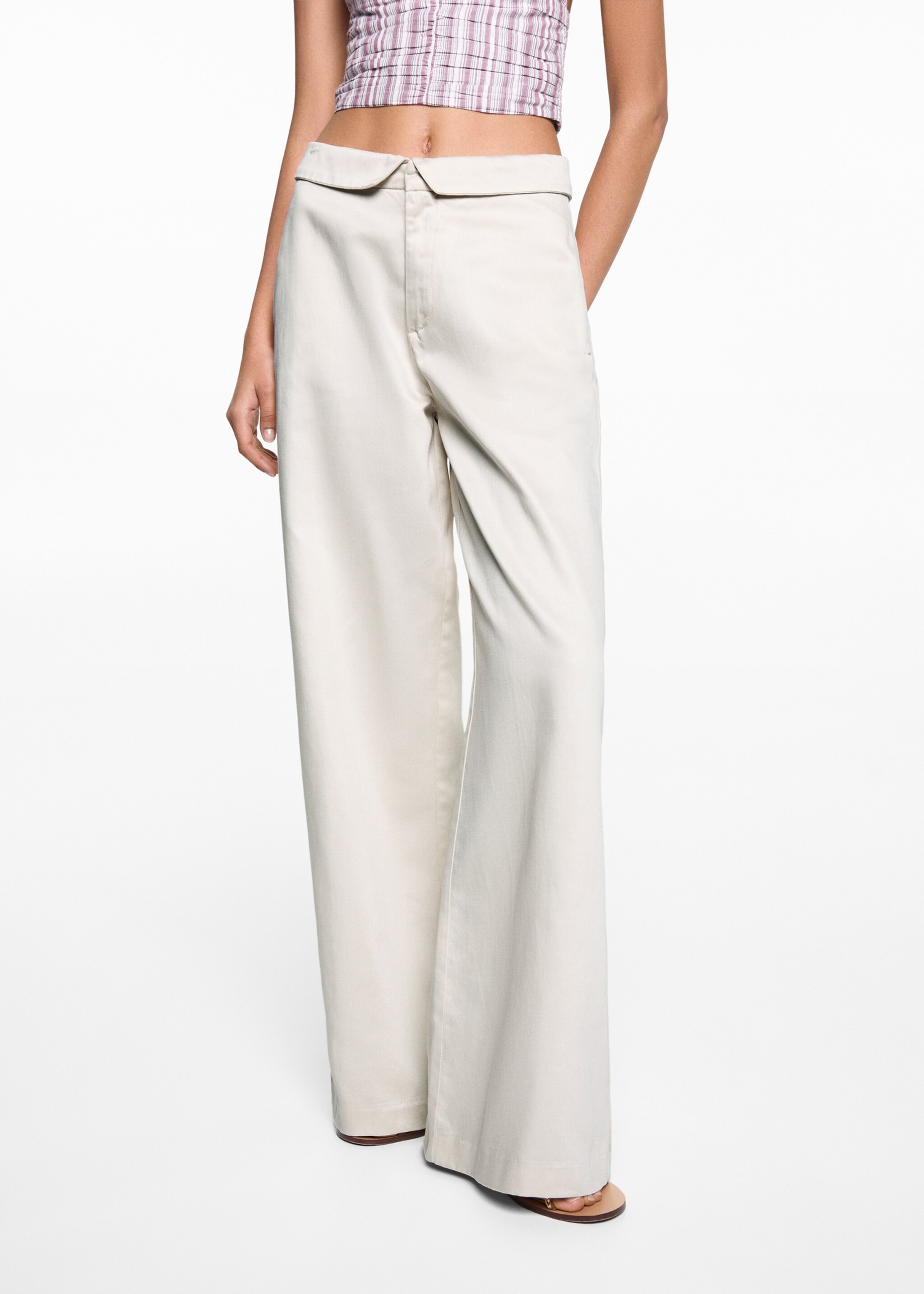 Broek met omgeslagen tailleband - Middenvlak