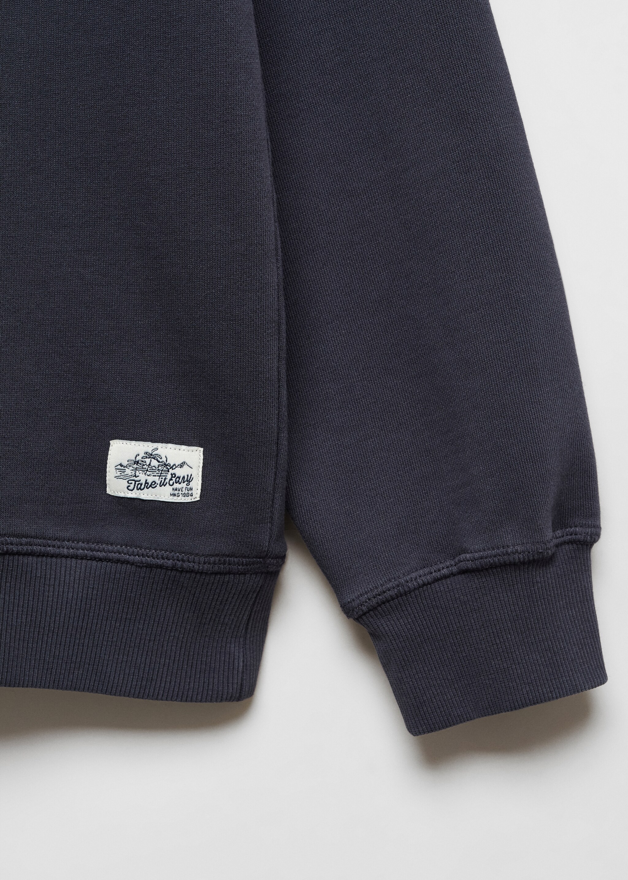 Baumwoll-Sweatshirt - Detail des Artikels 8, Marineblau. Ref: 67052913-00.