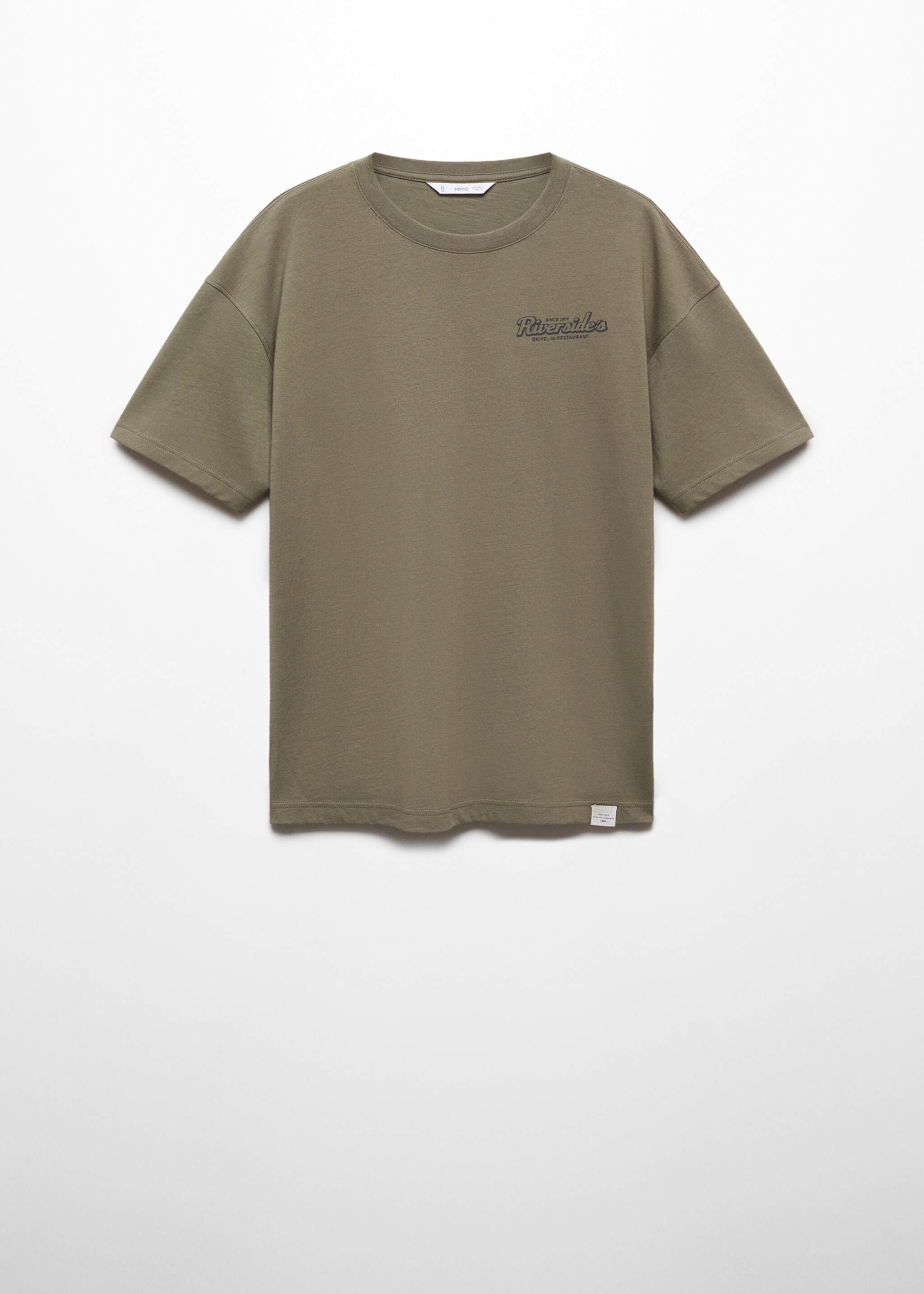 Message cotton T-shirt - Article without model, Khaki. Ref: 67052914-00.
