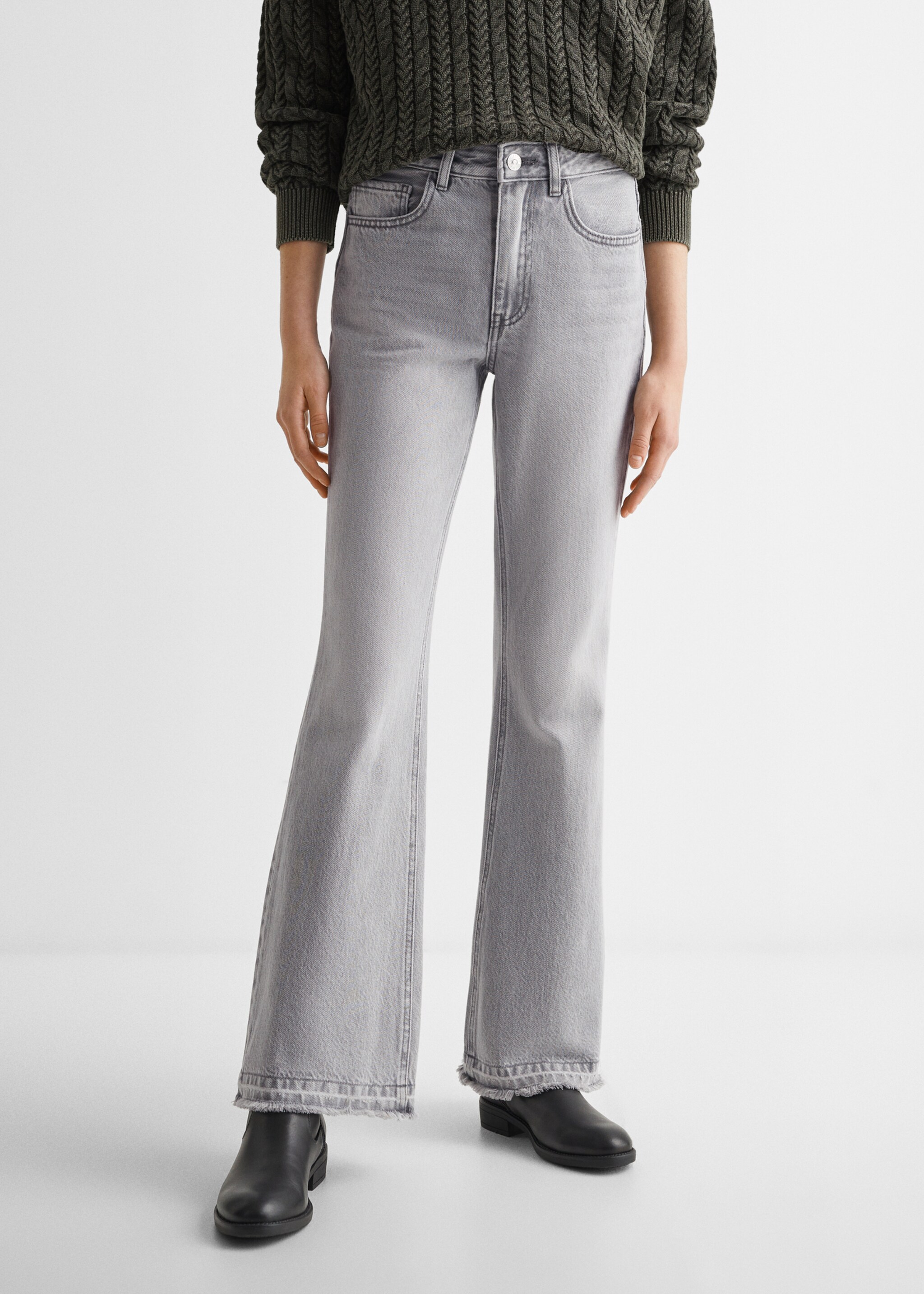 Flared Jeans - Detail des Artikels 6, Denim Grau. Ref: 67052916-00.