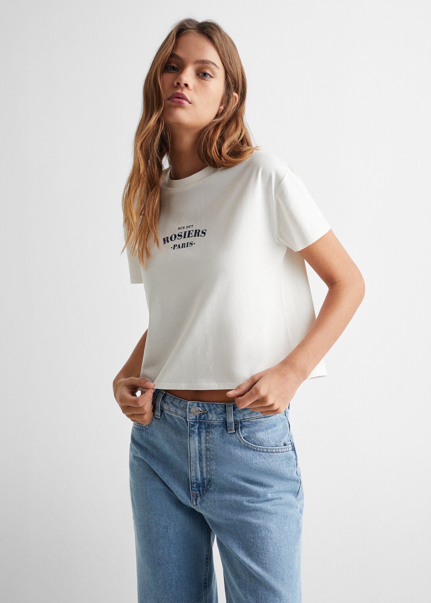 Printed message T-shirt - Medium plane
