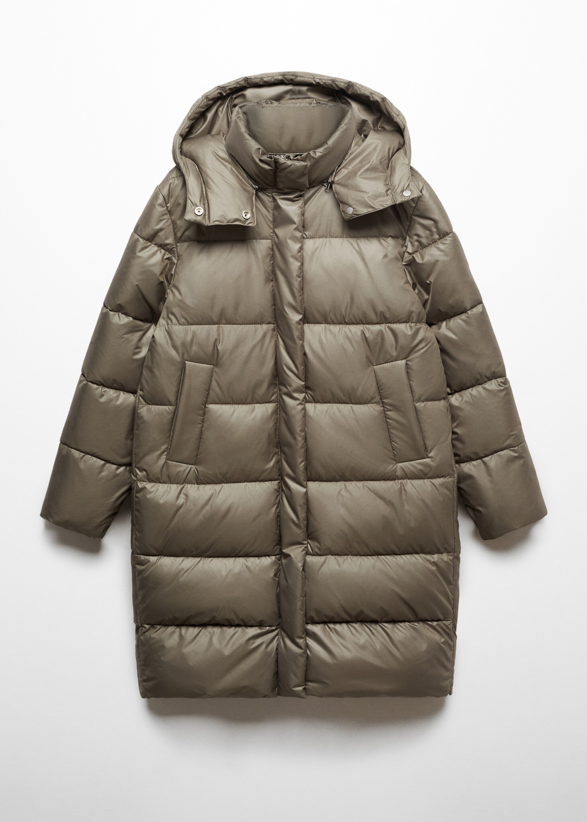 Steppanorak mit abnehmbarer Kapuze - Artikel ohne Model, Khaki. Ref: 67053263-00.