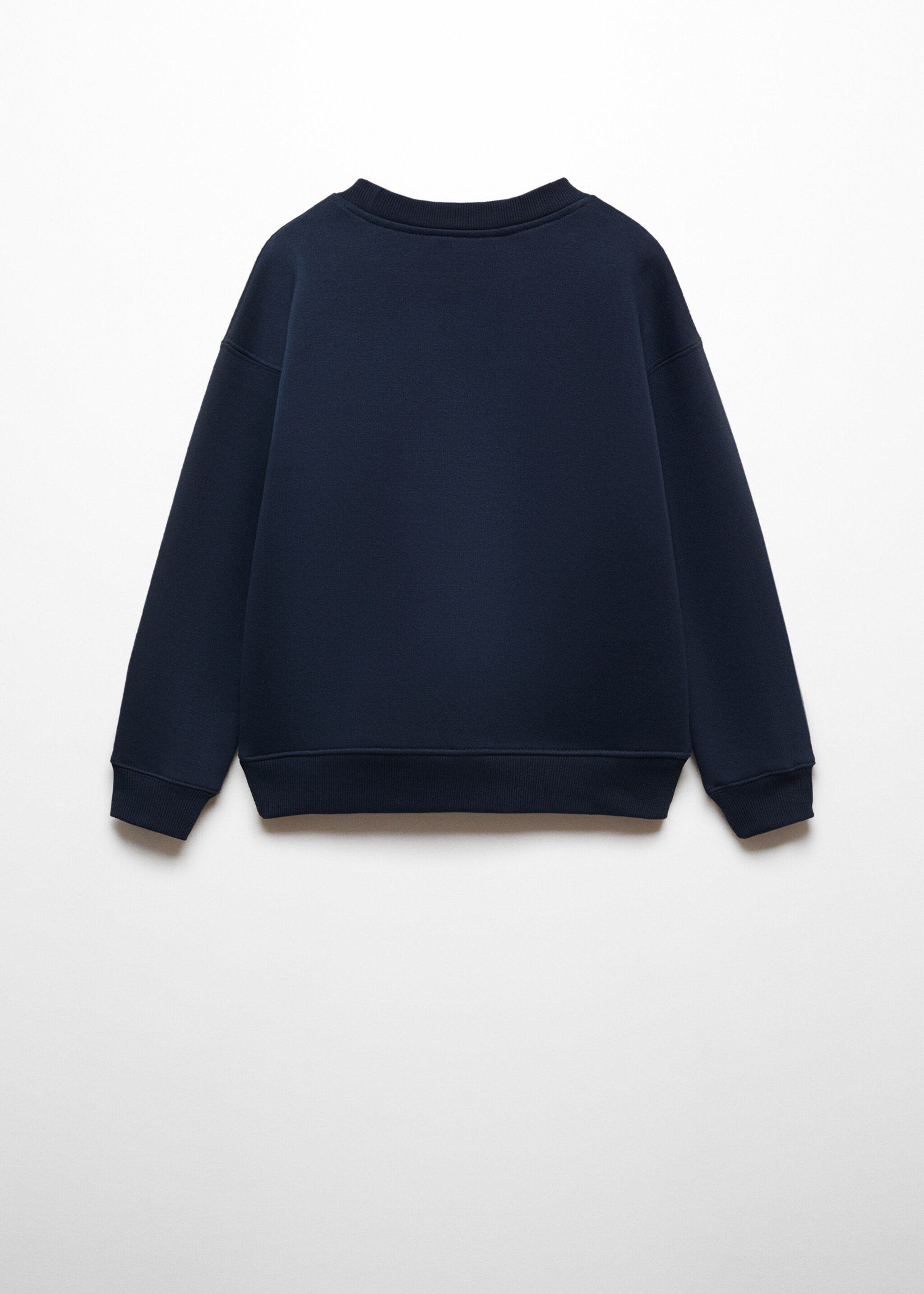 Embroidered message sweatshirt - Reverse of the article, Dark Navy. Ref: 67053268-00.