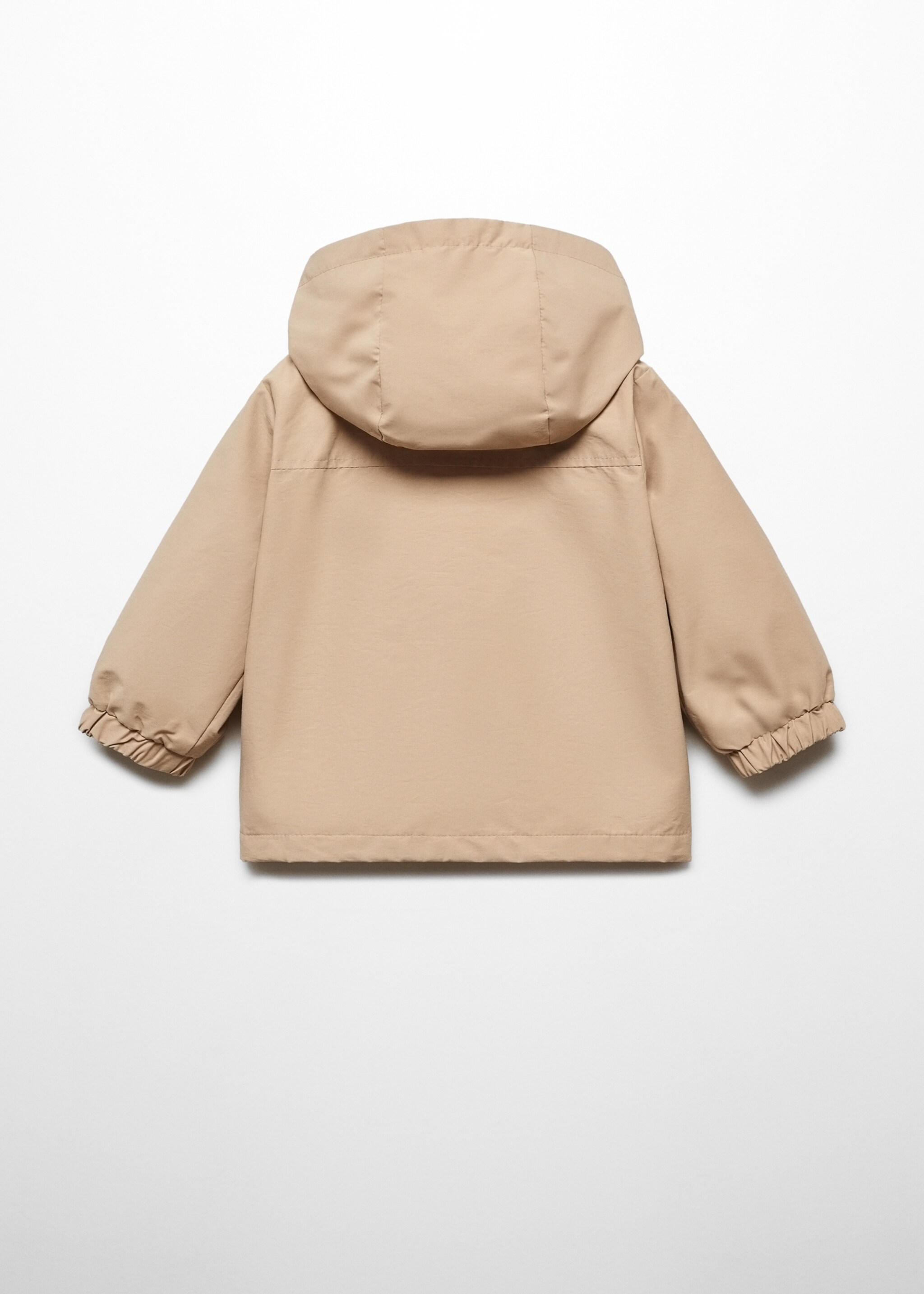 Hooded parka with pocket - Reverse of the article