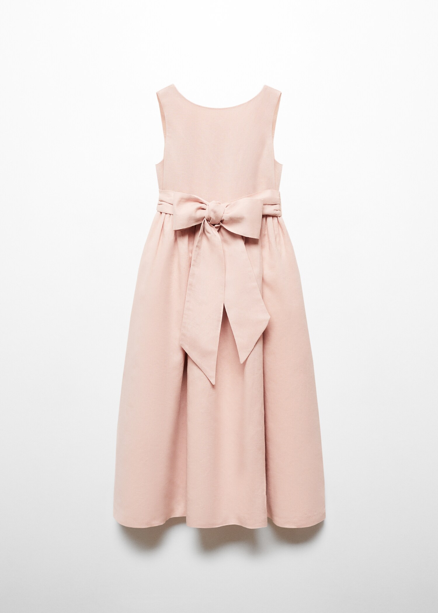 Bow linen-blend dress - Article without model