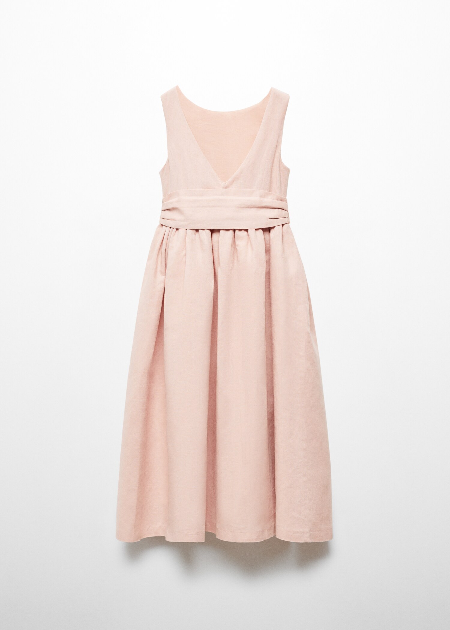 Bow linen-blend dress - Reverse of the article