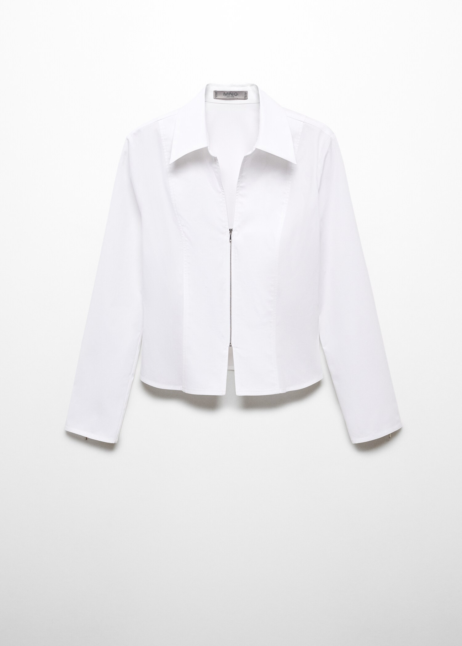 Fitted cotton zipper shirt - Article without model