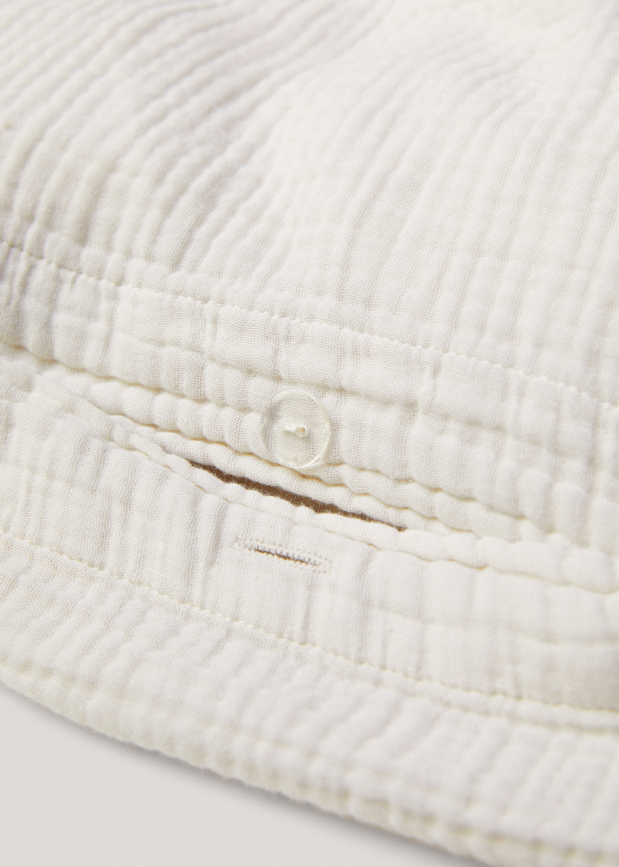 Cotton gauze duvet cover superking bed - Details of the article 1, Light/Pastel Grey. Ref: 67054017-00.