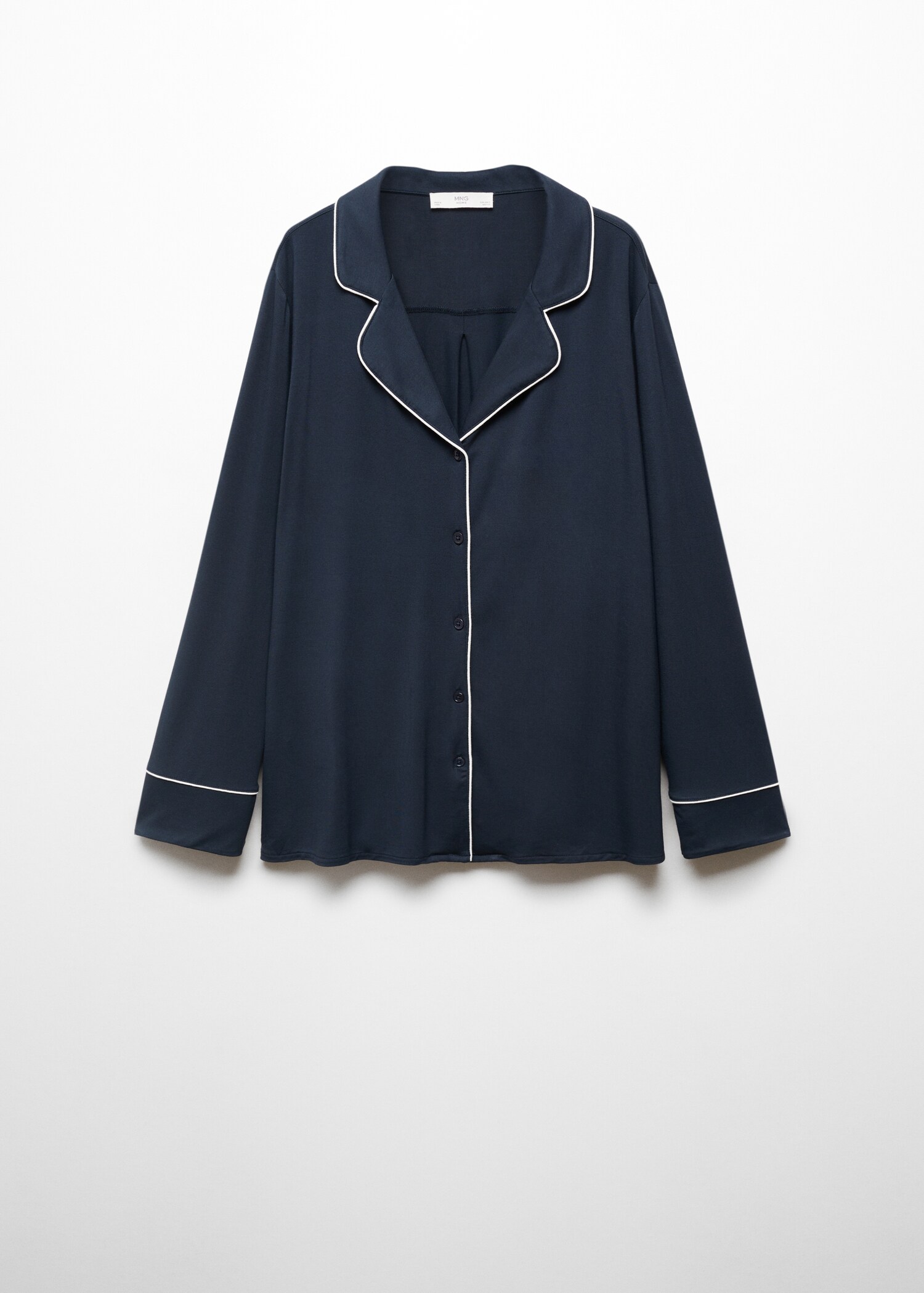 Pyjama shirt with trim - Article without model