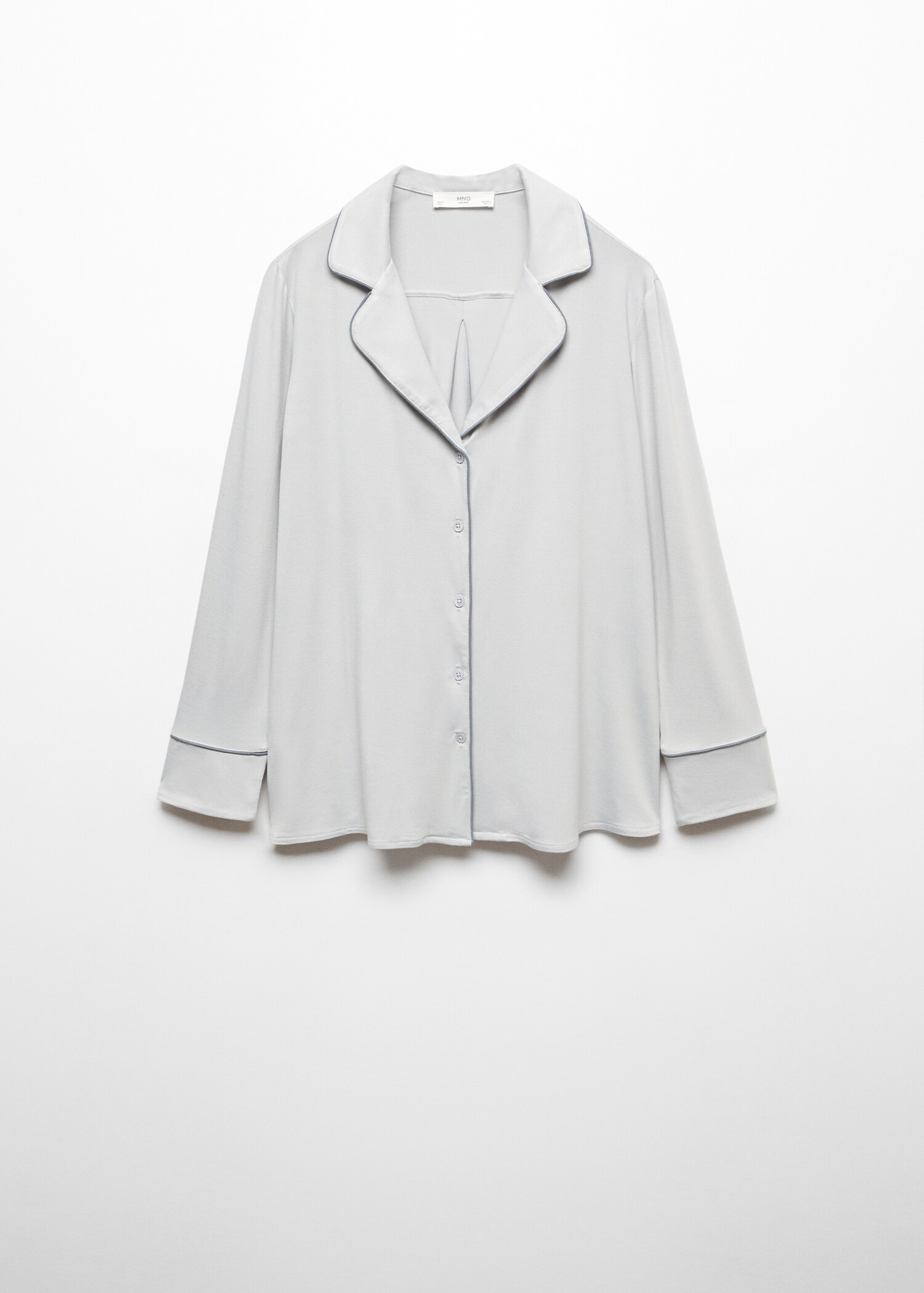 Pyjama shirt with trim - Article without model