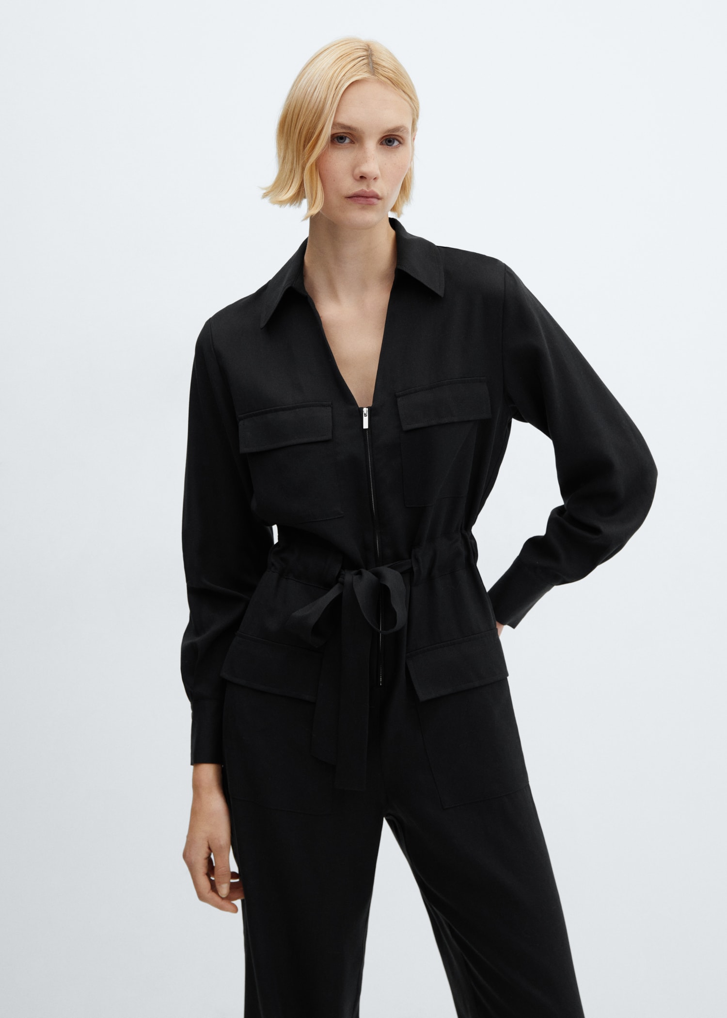 Tute Eleganti Tuta Mango Nera Jumpsuit Tuta Nera Mango Tuta Mango