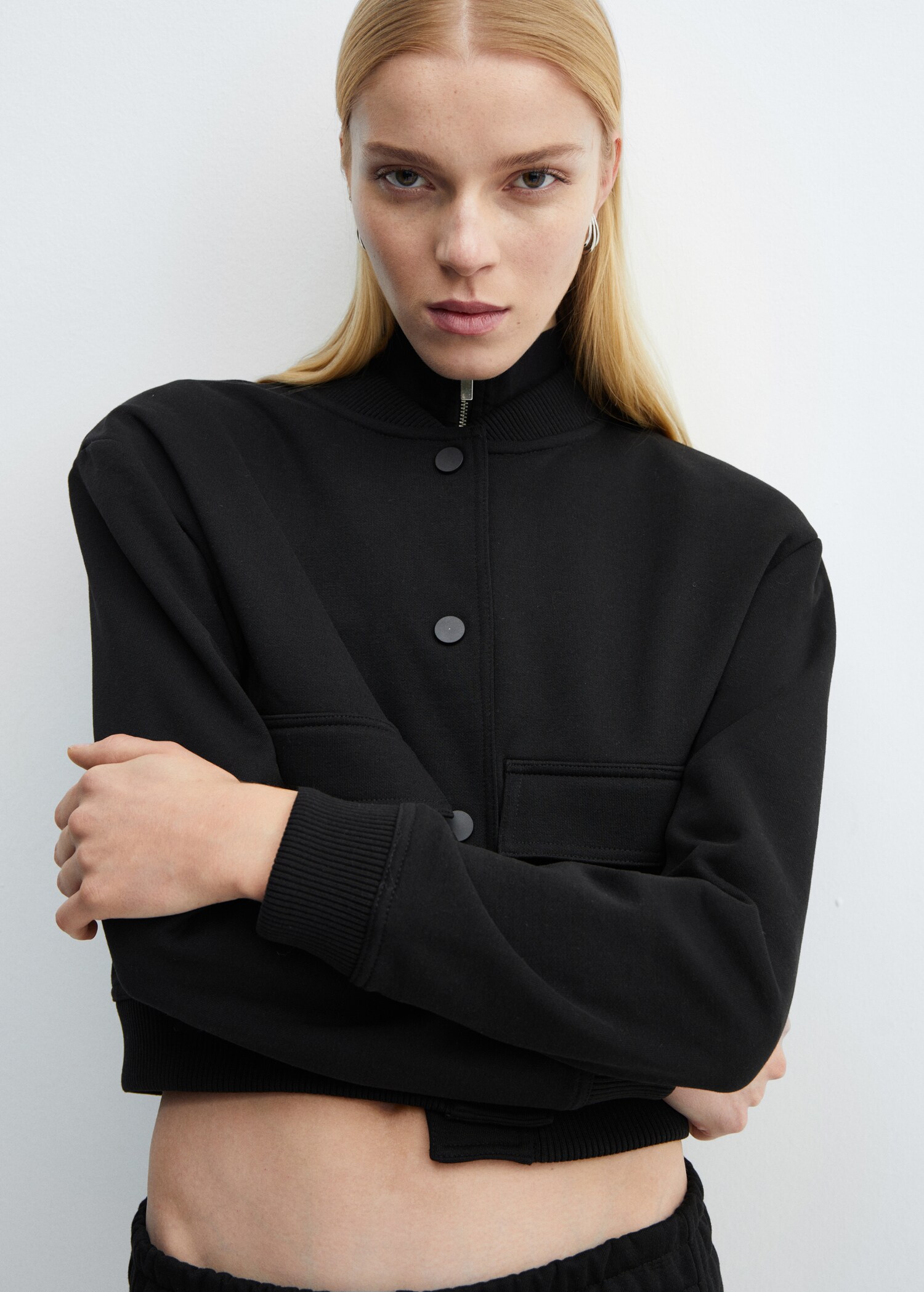 Cotton bomber jacket - Details of the article 2