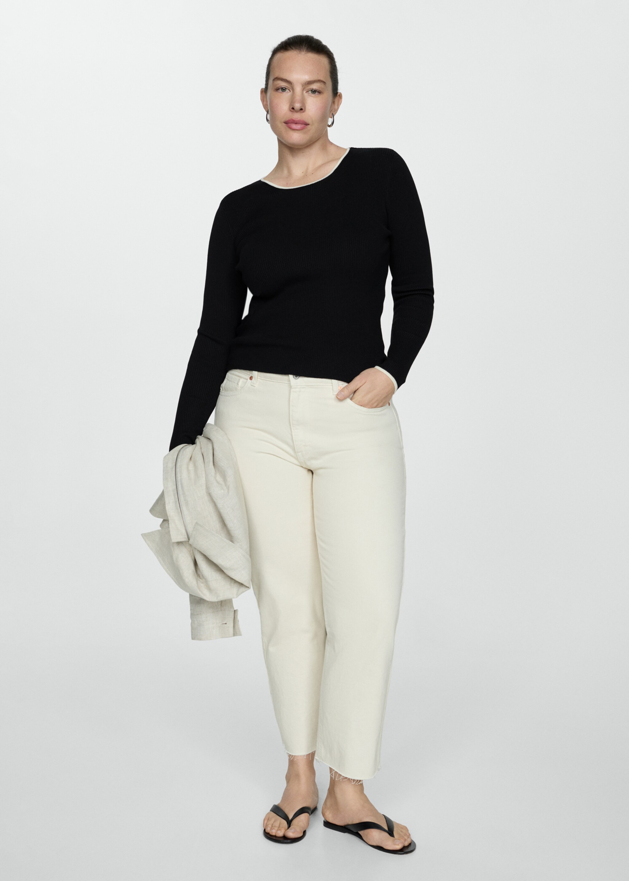 Jersei rivet contrast - Detall de l'article 3, Negre. Ref: 67054034-00.