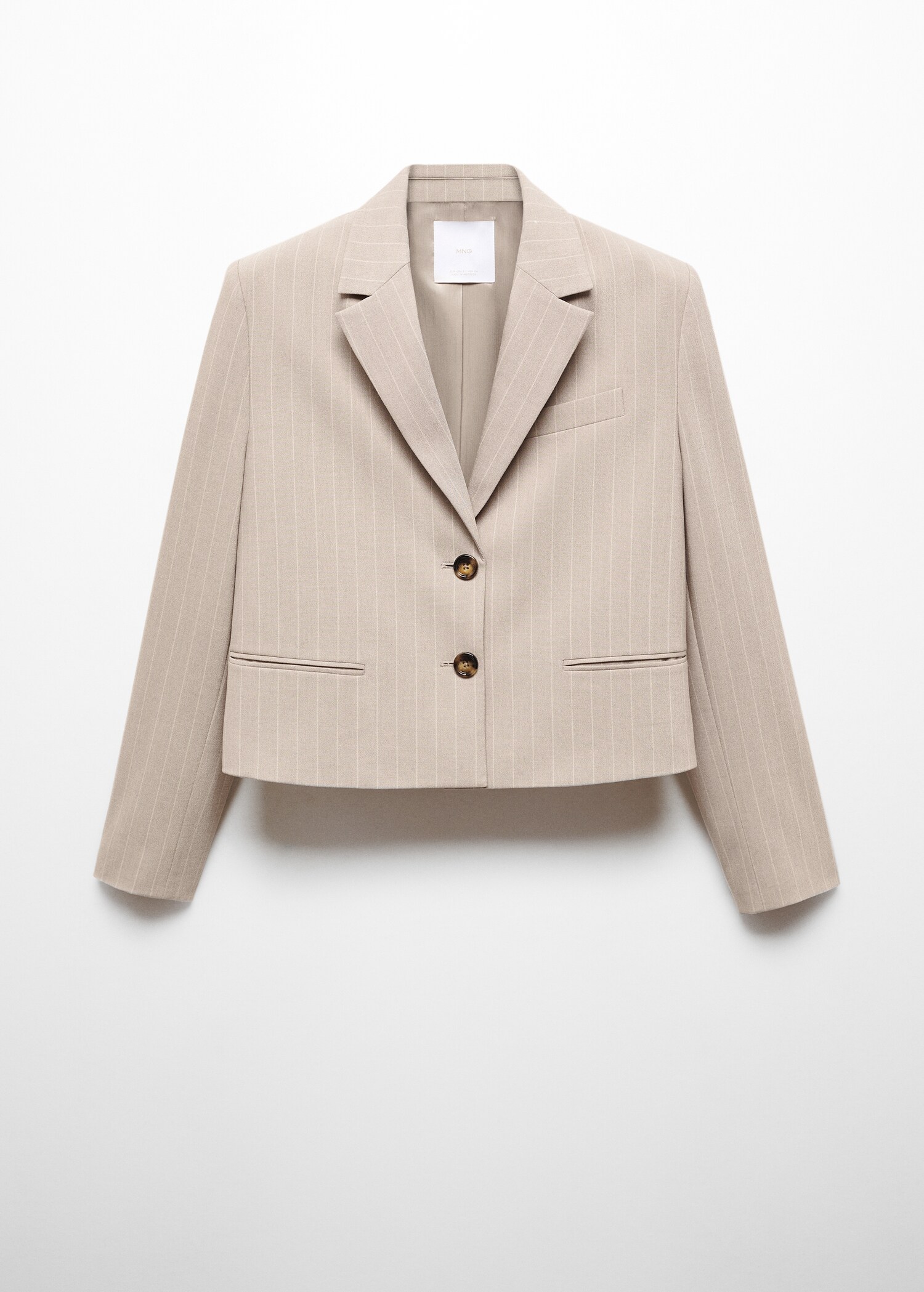 Veste crop fines rayures - Article sans modèle