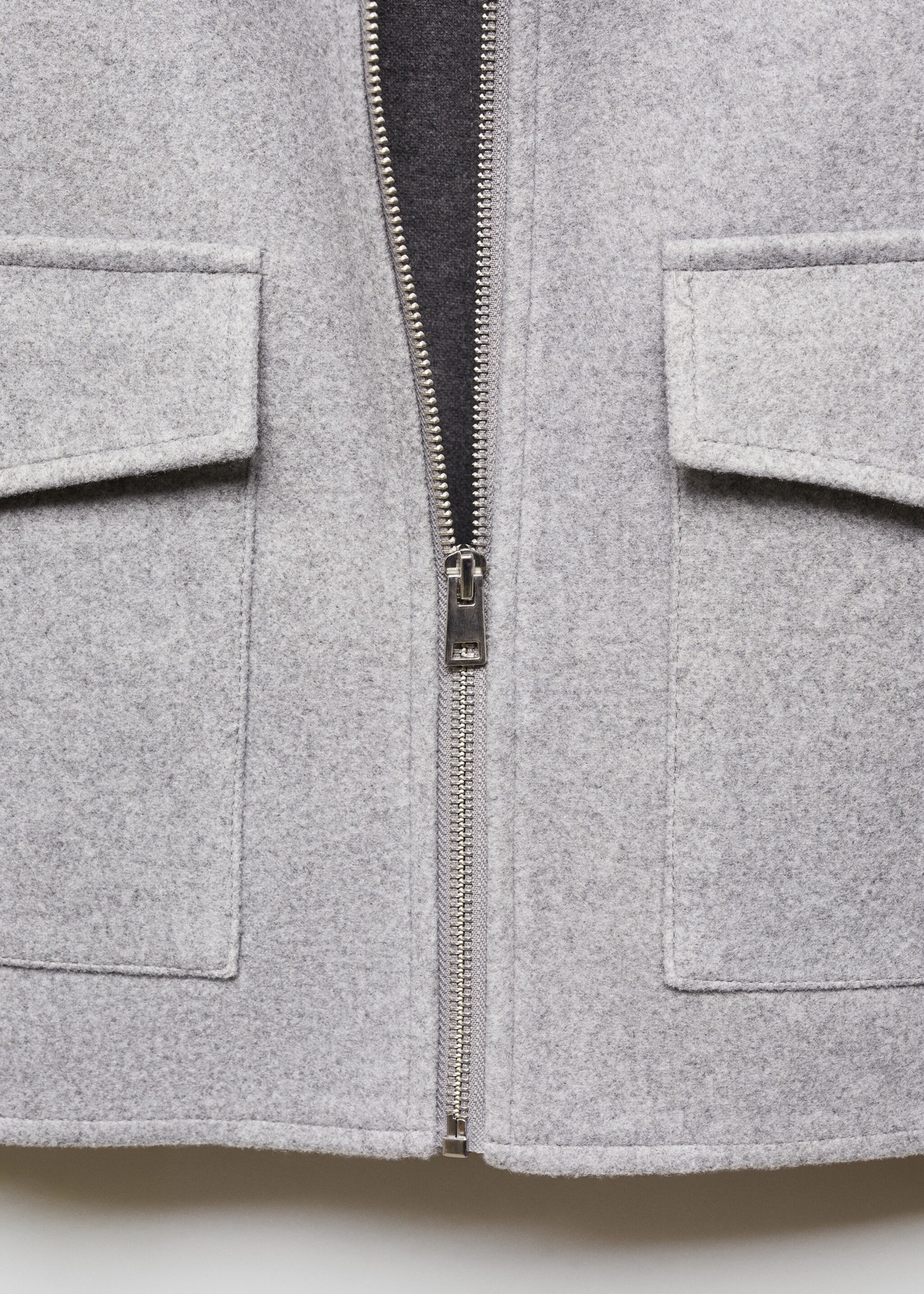 Jacke mit Zip-Taschen - Detail des Artikels 8, Mittelgrau meliert. Ref: 67054049-00.