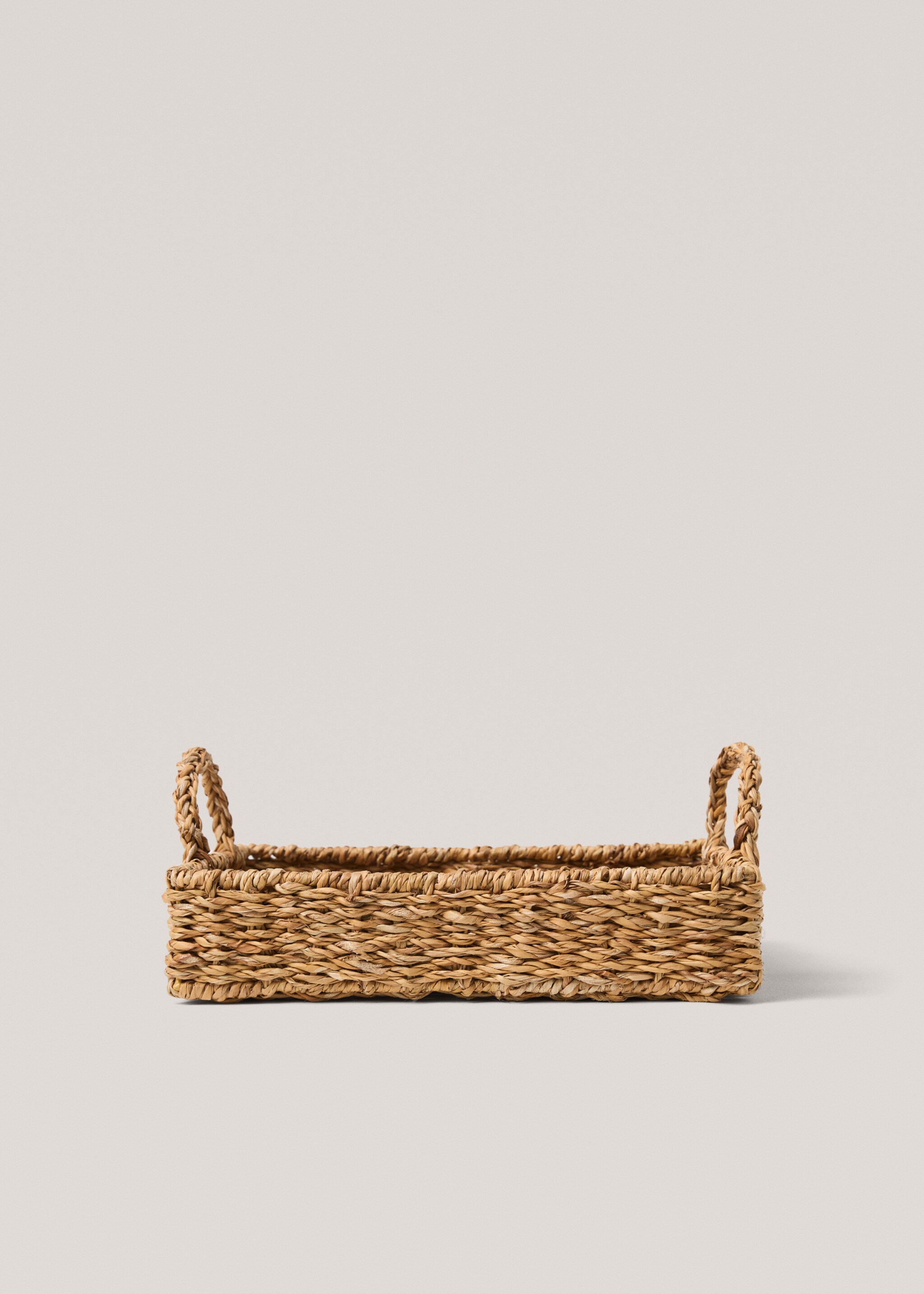 Square basket with handles - Article without model, Brown. Ref: 67054050-00.