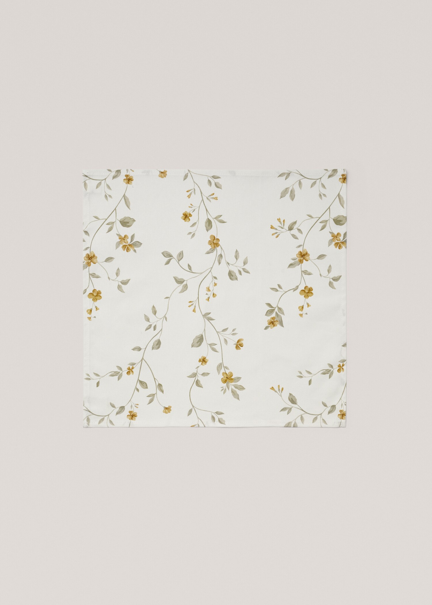 Floral-print cotton napkin - Article without model