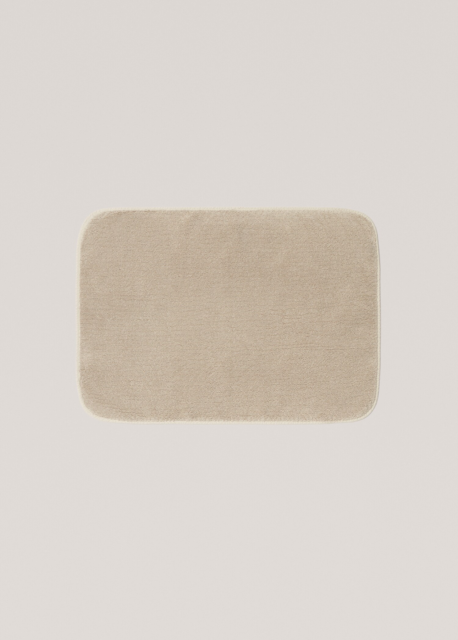 Striped textured cotton rug - Article without model