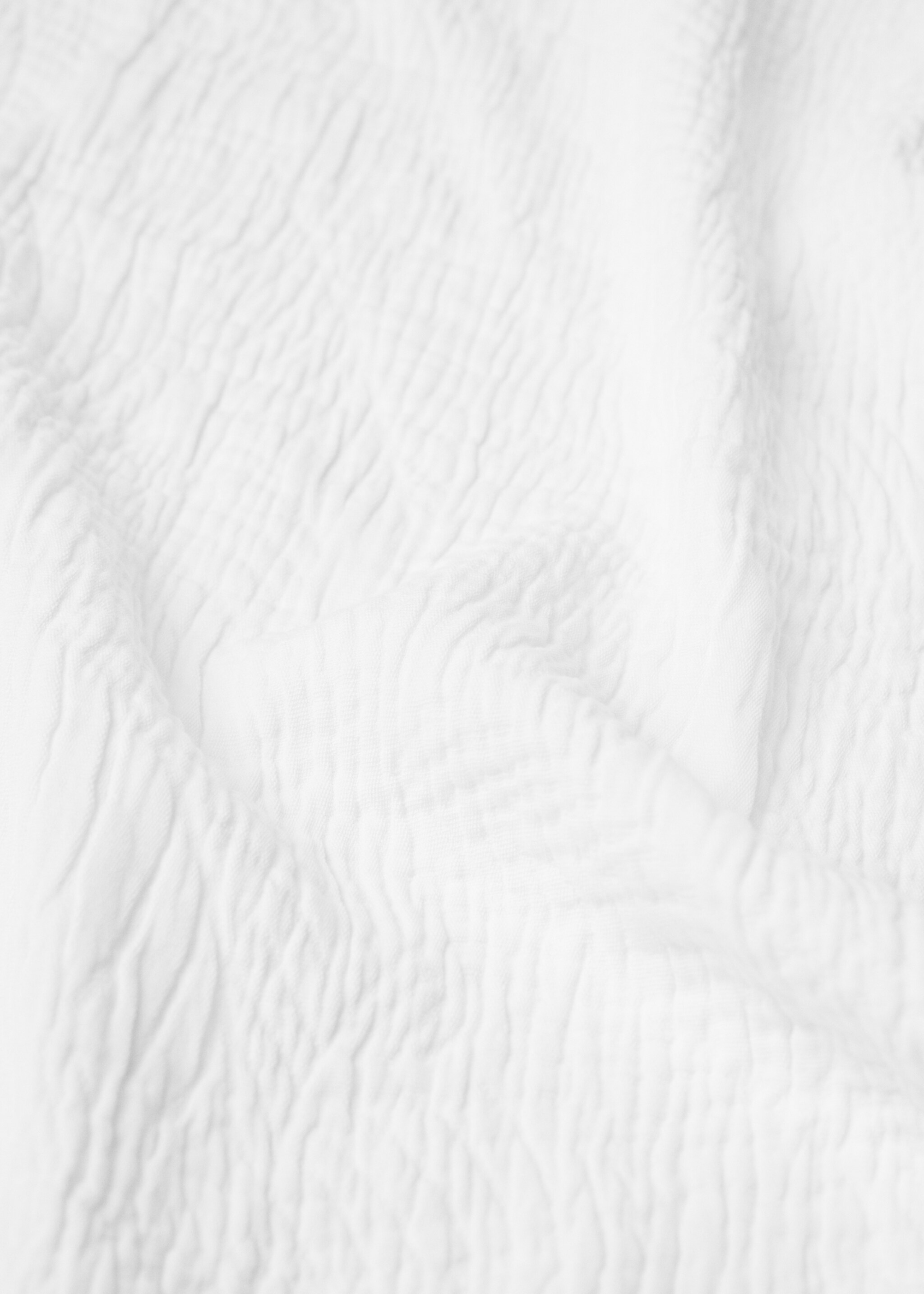 Ruffled jacquard cotton quilt - Details of the article 2, White. Ref: 67054065-00.