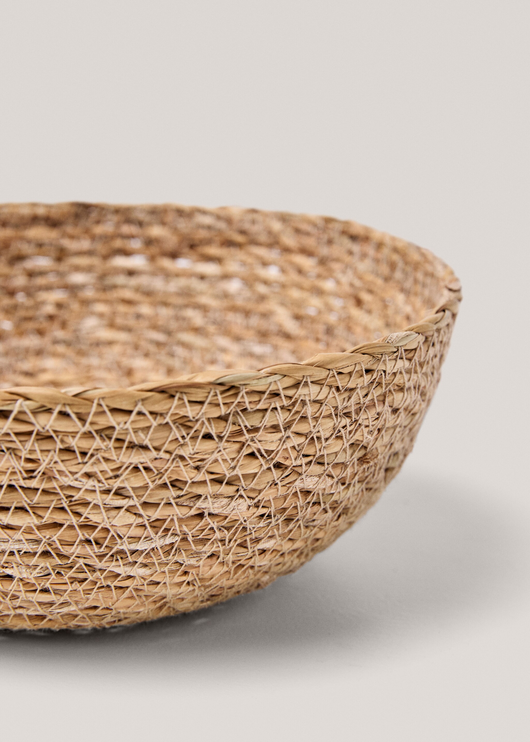Runder Korb aus Naturfasern 20 x 7 cm - Detail des Artikels 1