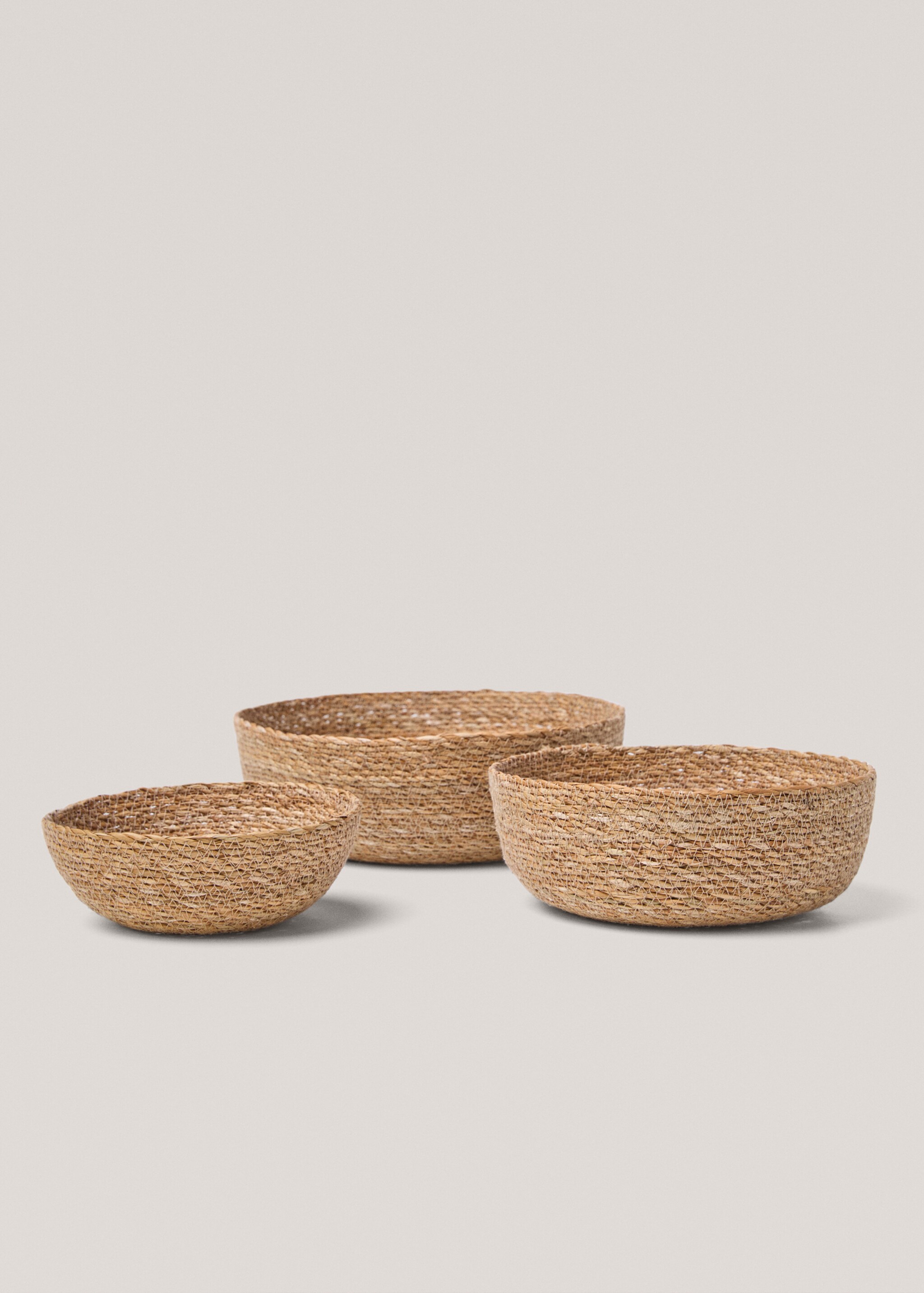 Runder Korb aus Naturfasern 20 x 7 cm - Detail des Artikels 3