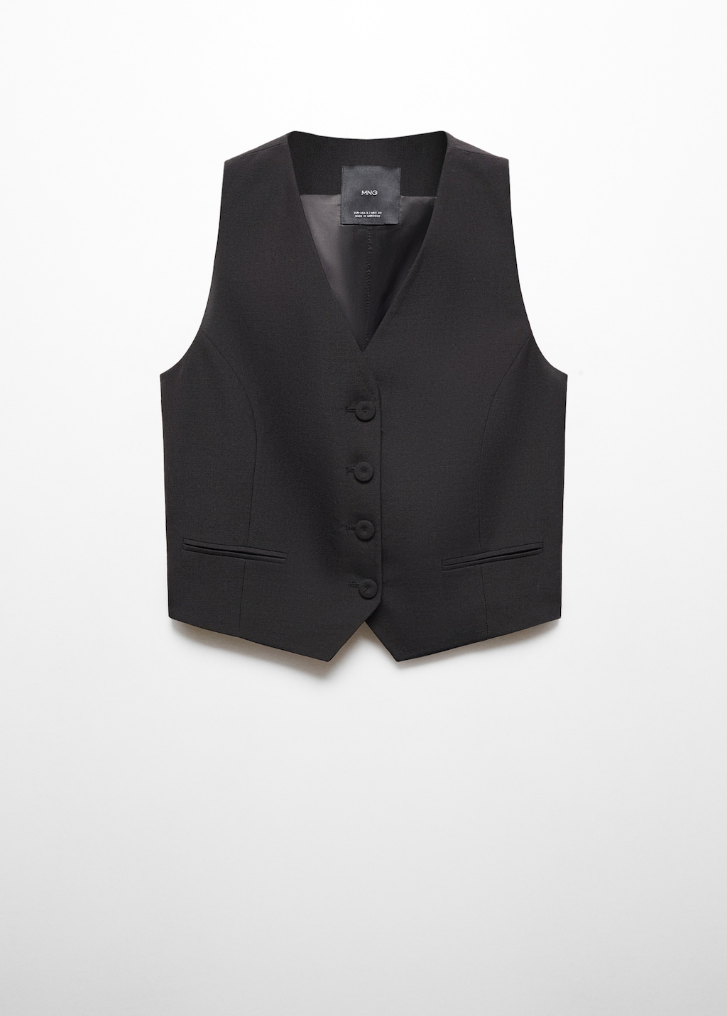 Check wool-blend suit vest - Women | MANGO OUTLET USA