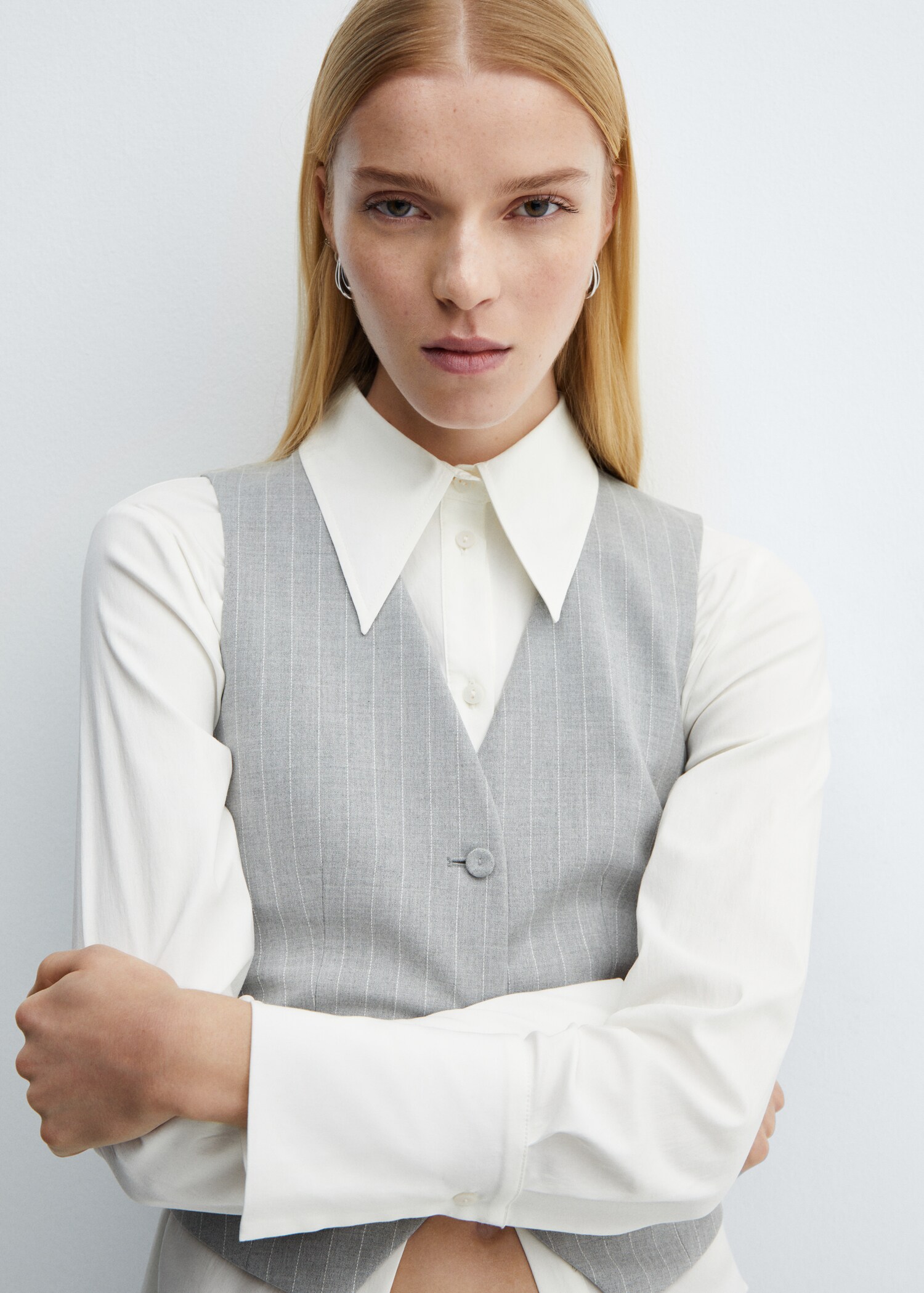 Pinstriped suit waistcoat - Medium plane