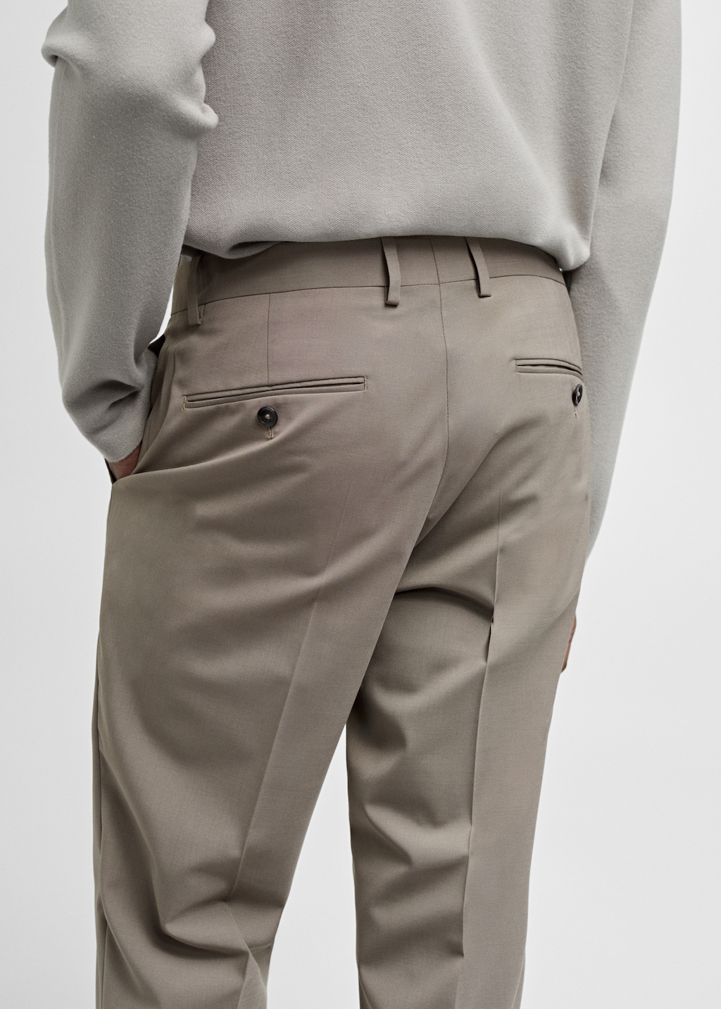 Slim fit wool suit trousers - Men | MANGO OUTLET USA Slim fit wool suit trousers - Men | MANGO OUTLET USA