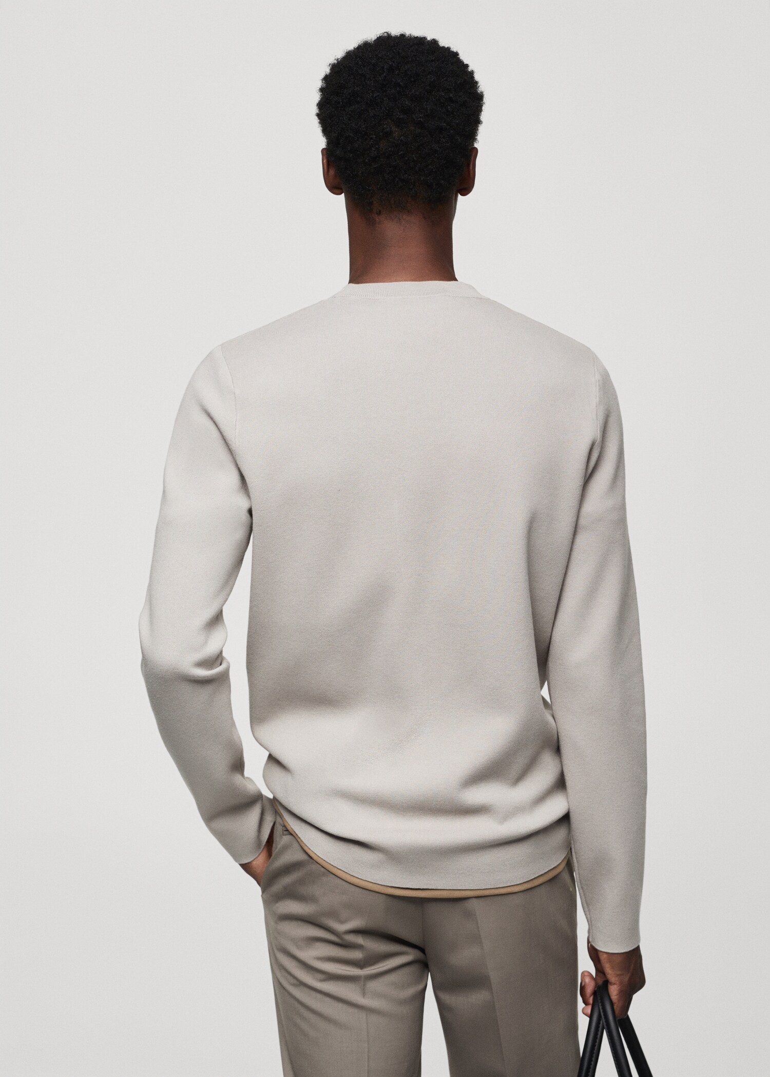 Wärmeregulierender Feinstrickpullover - Rückseite des Artikels
