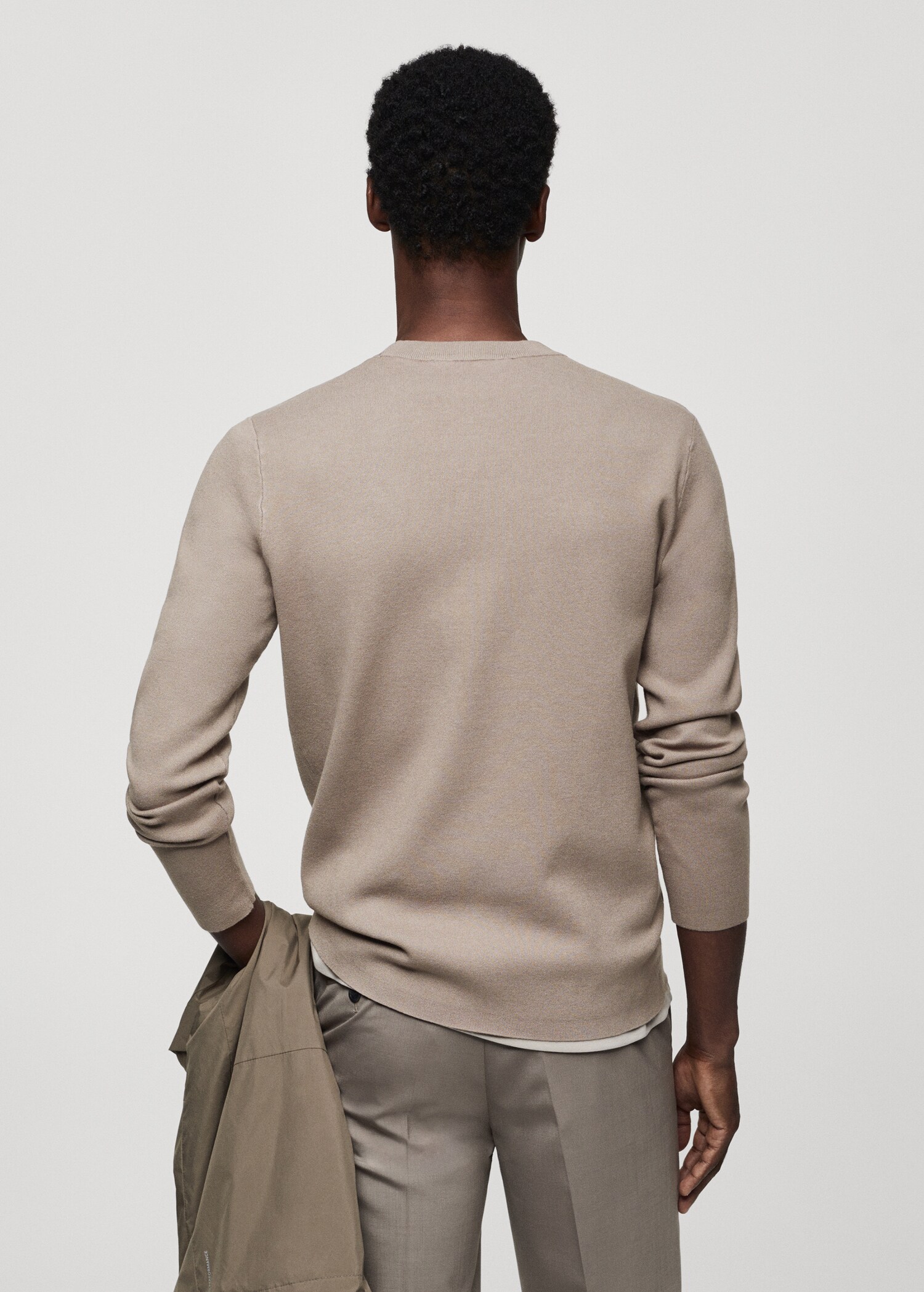 Wärmeregulierender Feinstrickpullover - Rückseite des Artikels