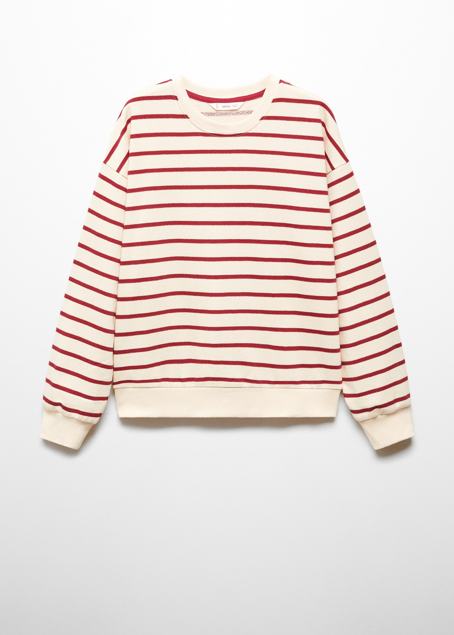 Gestreept katoenen sweatshirt - Artikel zonder model