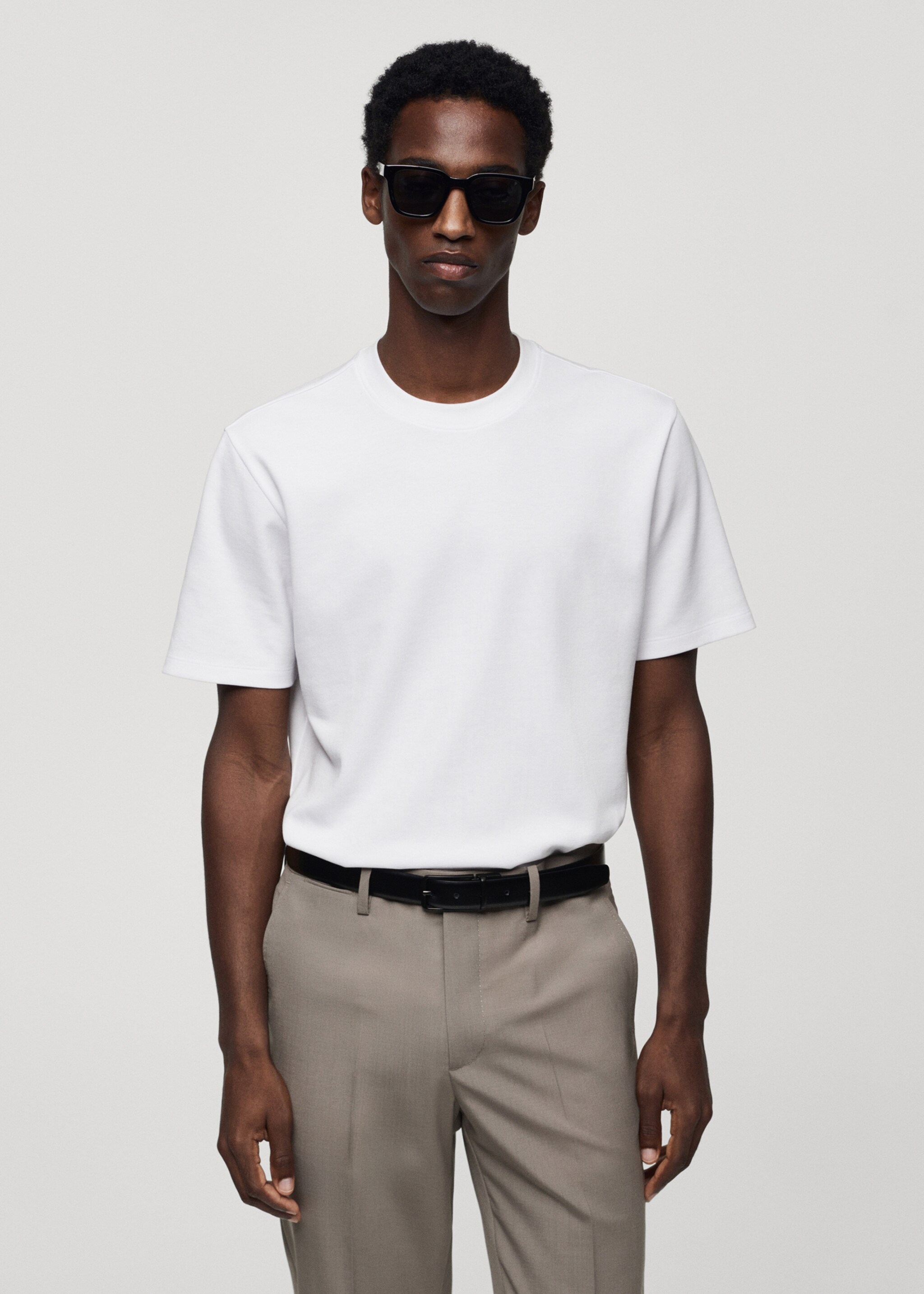 Breathable cotton t-shirt - Medium plane, White. Ref: 67054454-00.