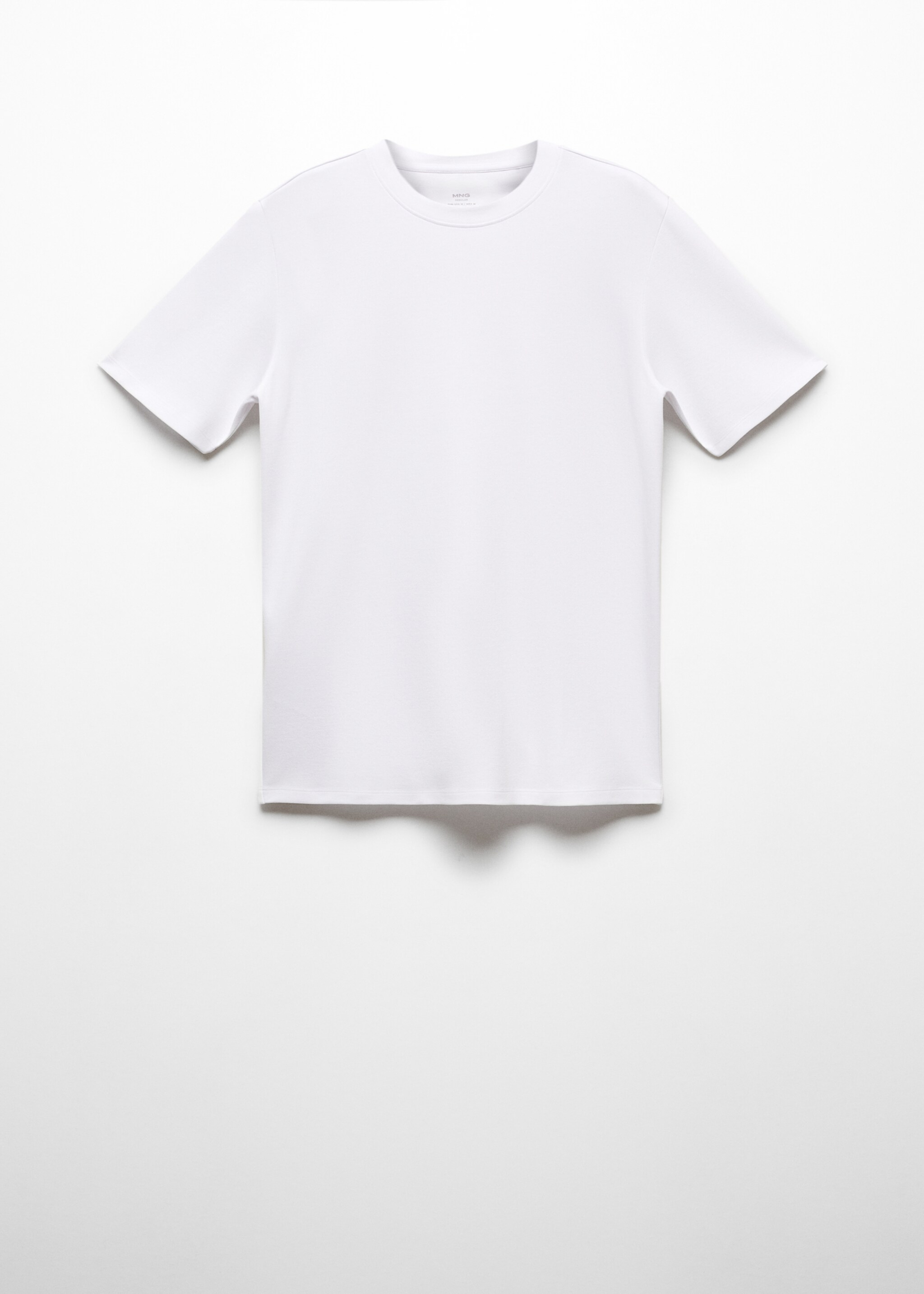 Breathable cotton t-shirt - Article without model, White. Ref: 67054454-00.