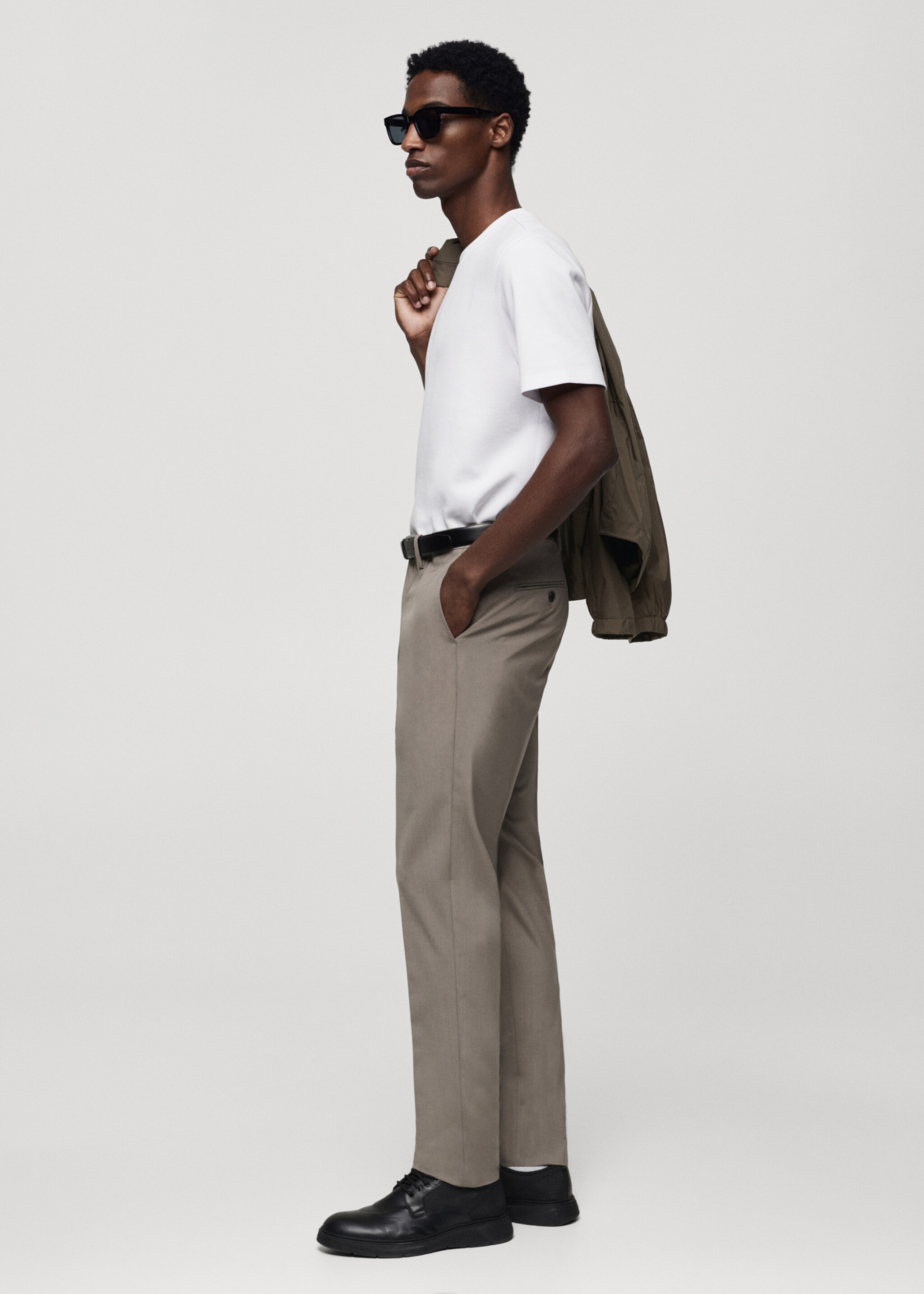 Breathable cotton t-shirt - Details of the article 2, White. Ref: 67054454-00.