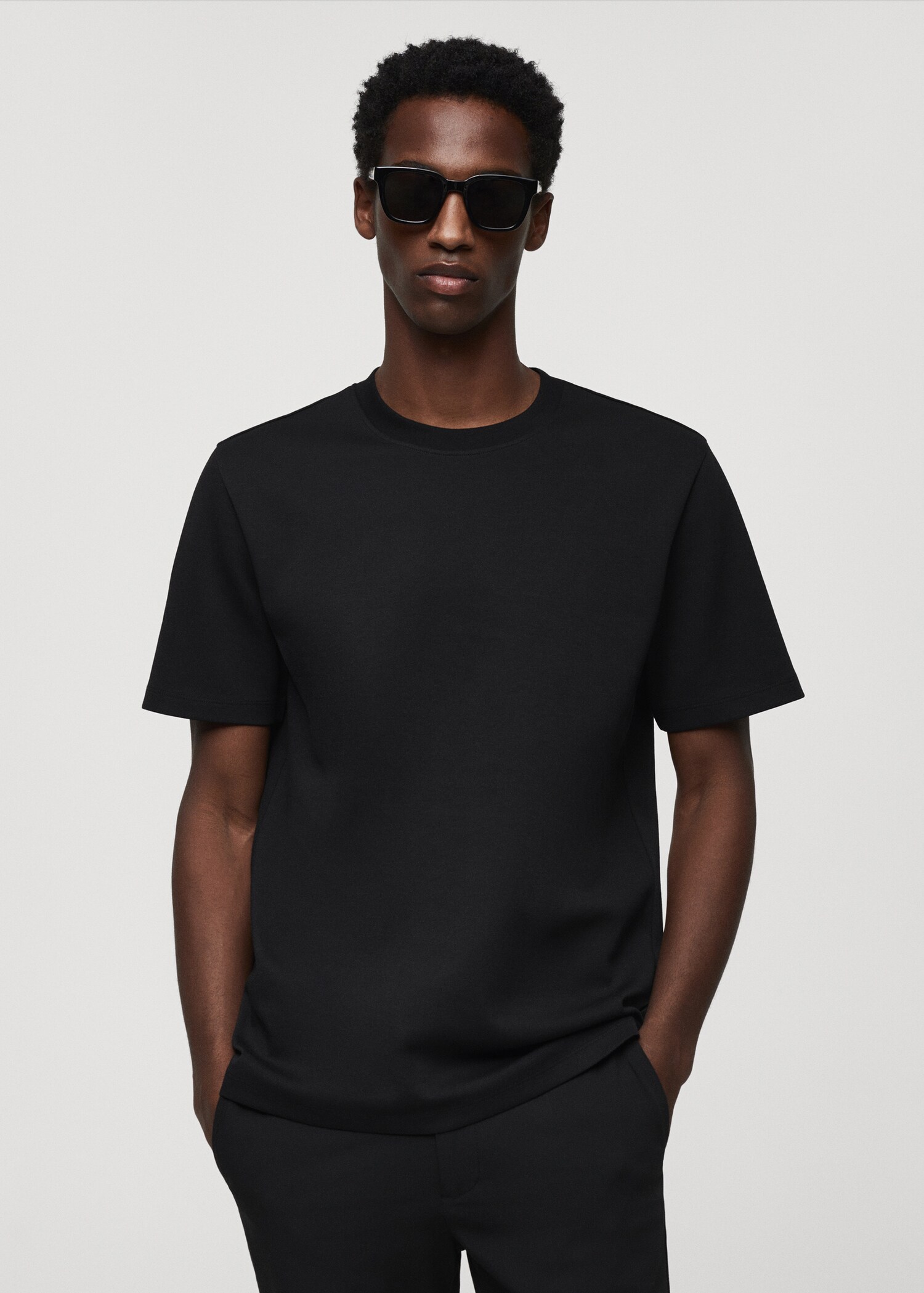 Atmungsaktives Baumwoll-T-Shirt - Mittlere Ansicht