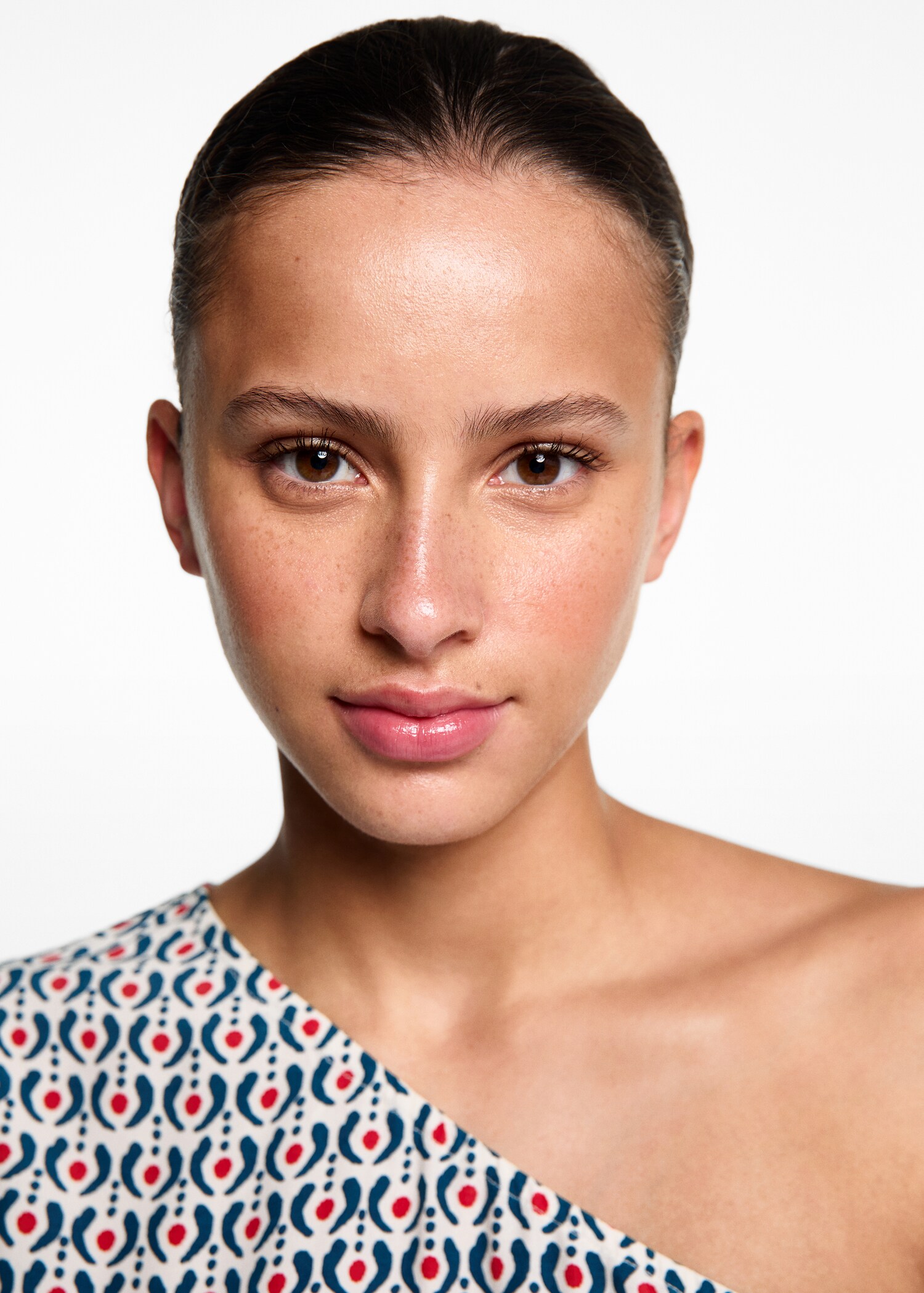 Asymmetrische Bluse mit Motiv - Detail des Artikels 1