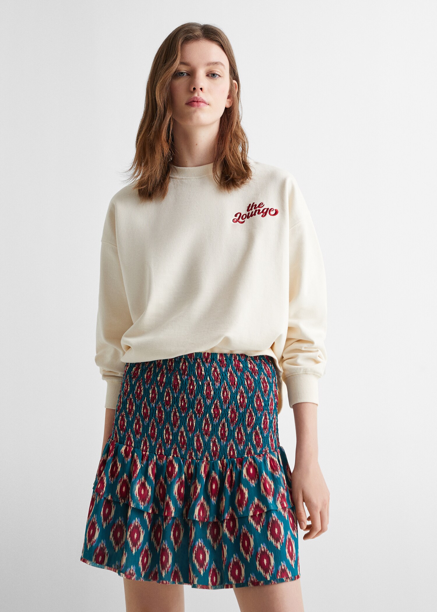 Printed ruffle skirt - Medium plane