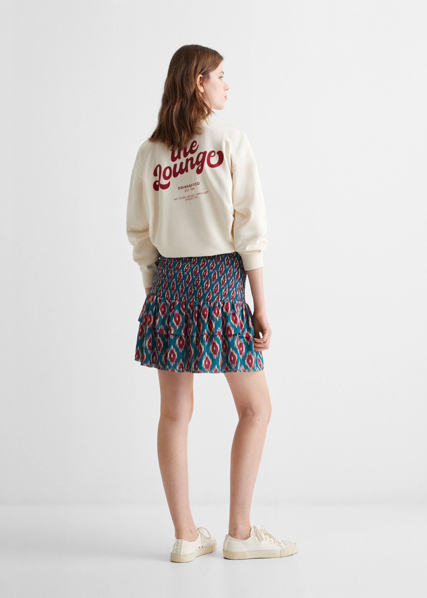 Printed ruffle skirt - Reverse of the article