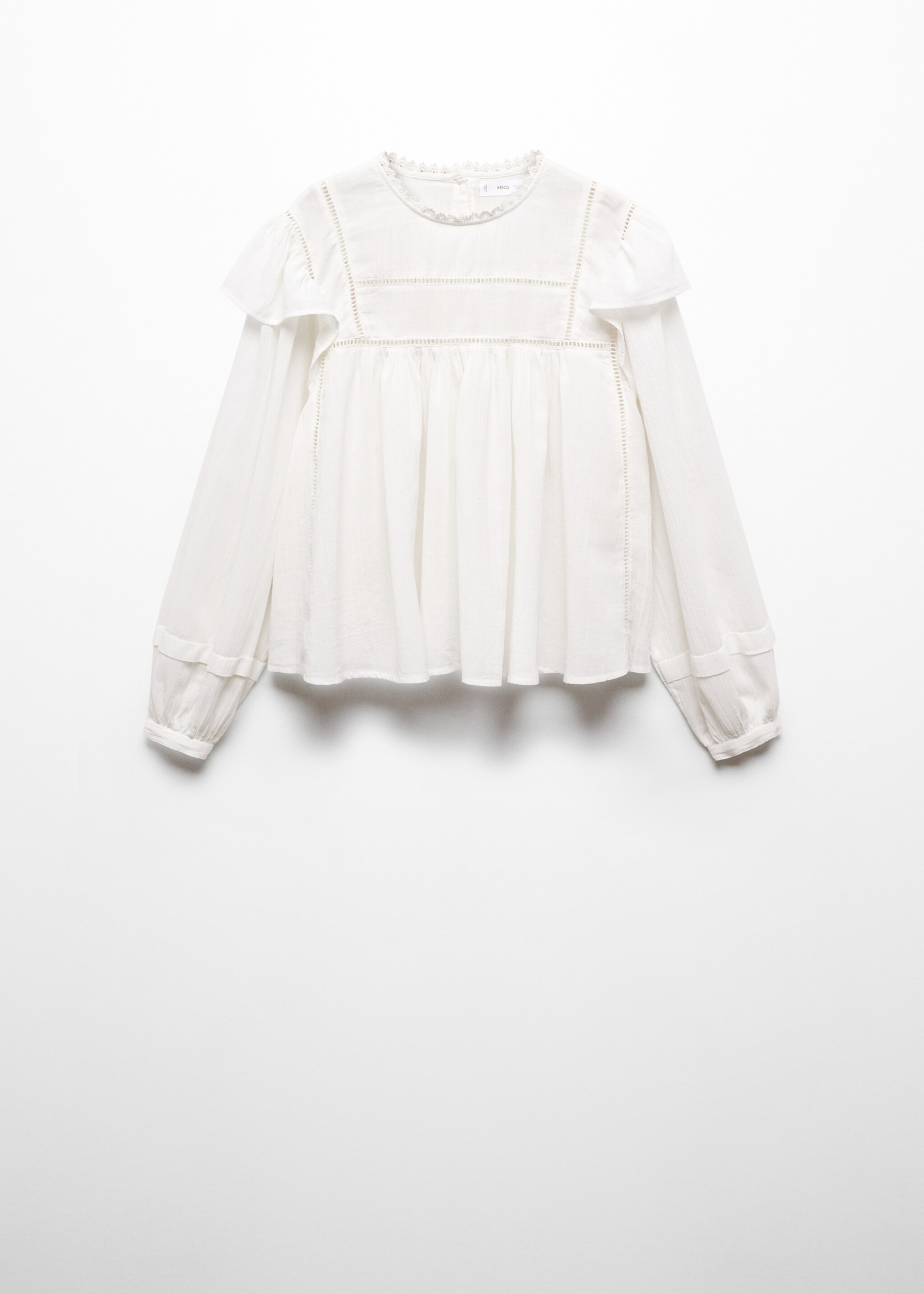 Blusa algodón volante - Artículo sin modelo, Crudo. Ref: 67054476-00.
