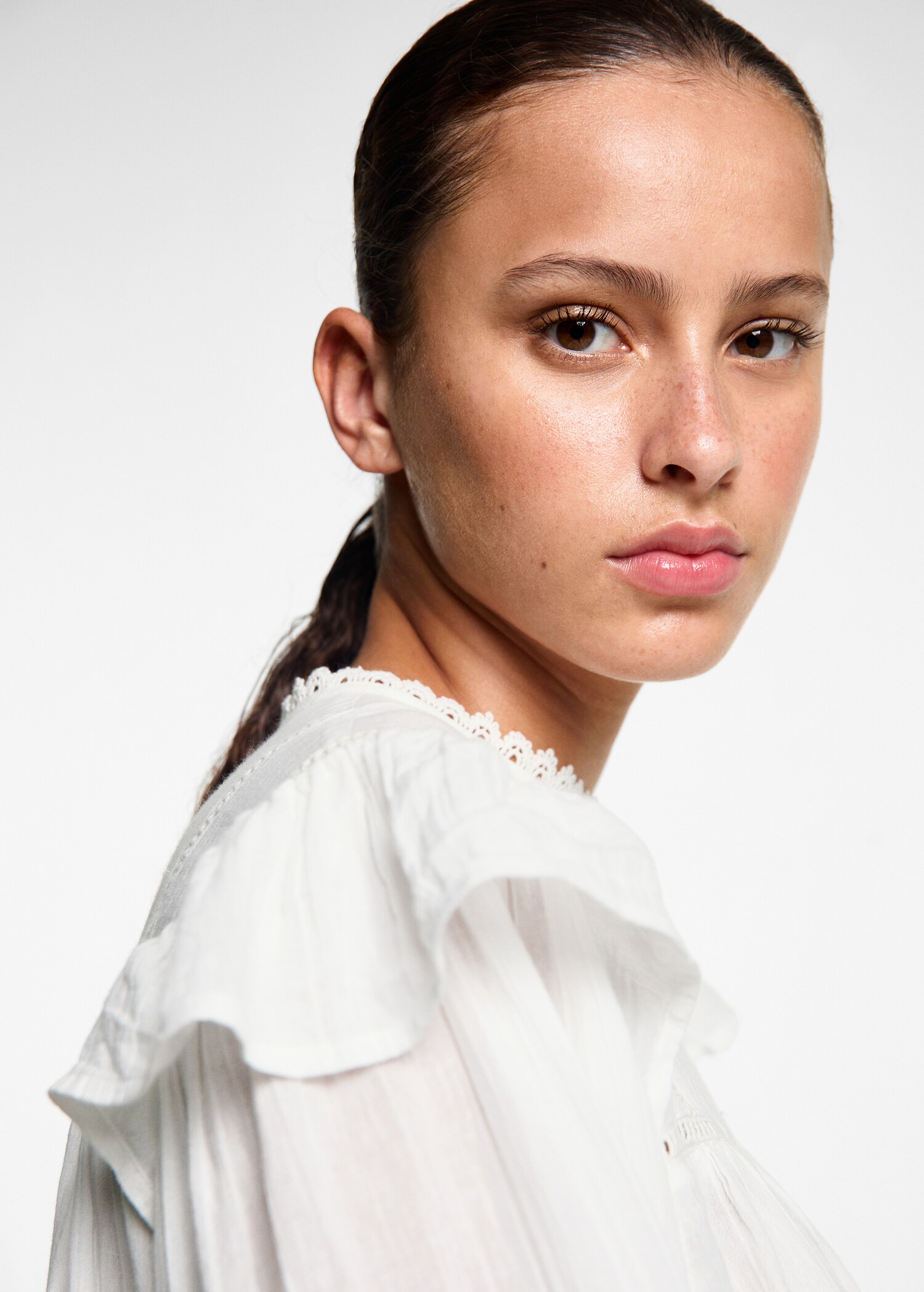 Blouse coton volantée - Détail de l'article 1