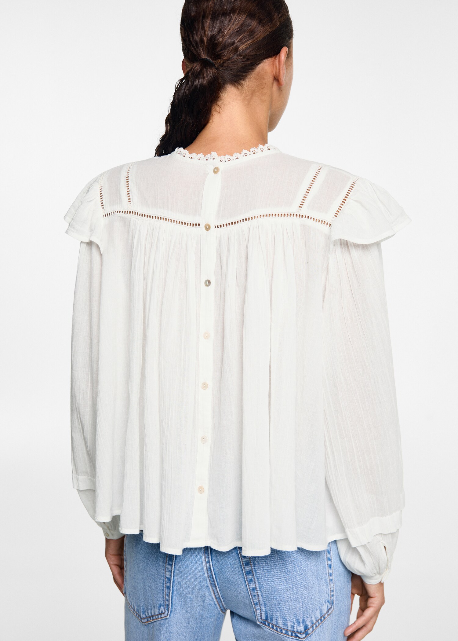 Blouse coton volantée - Verso de l’article
