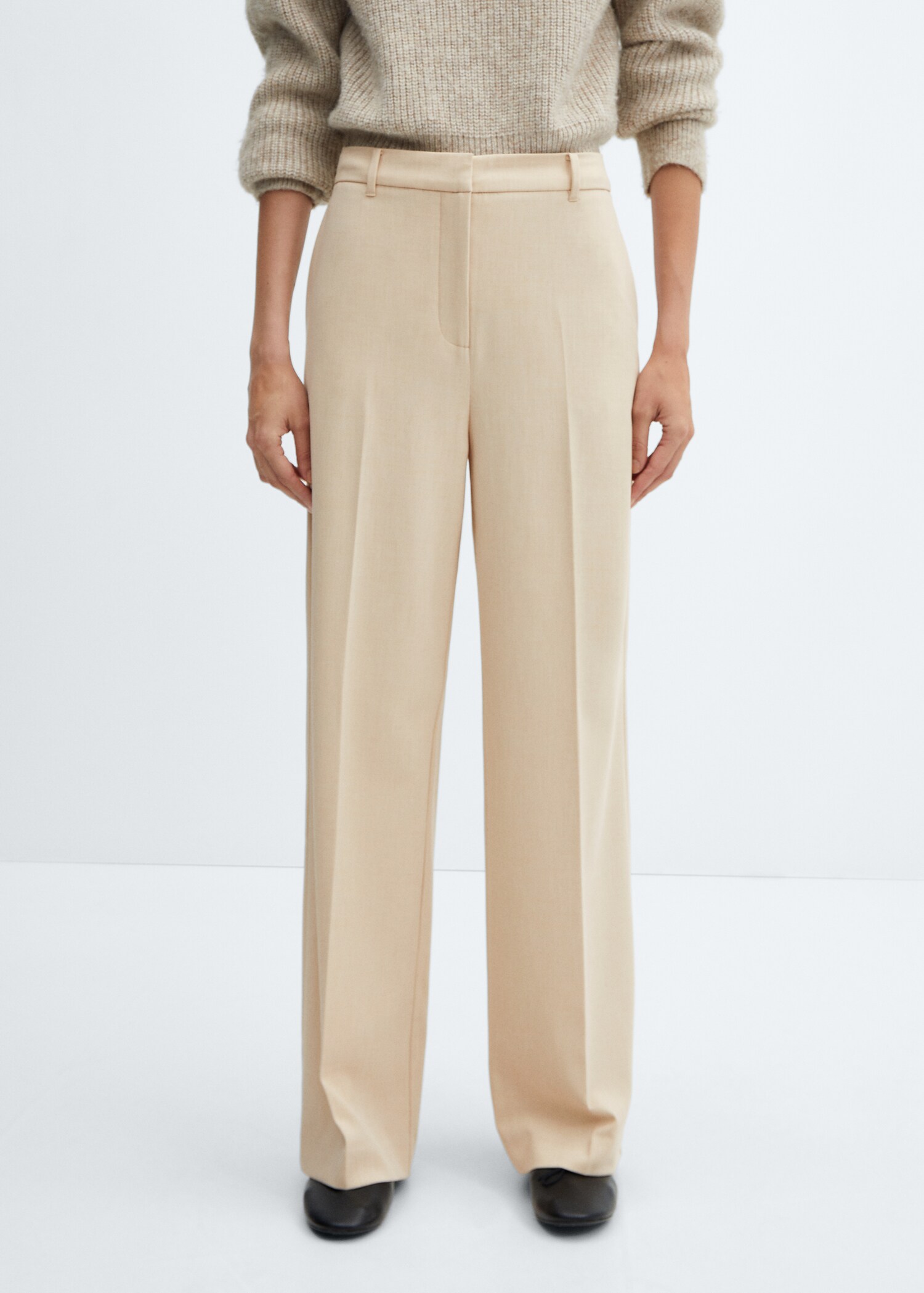Low-waist wideleg trousers - Medium plane