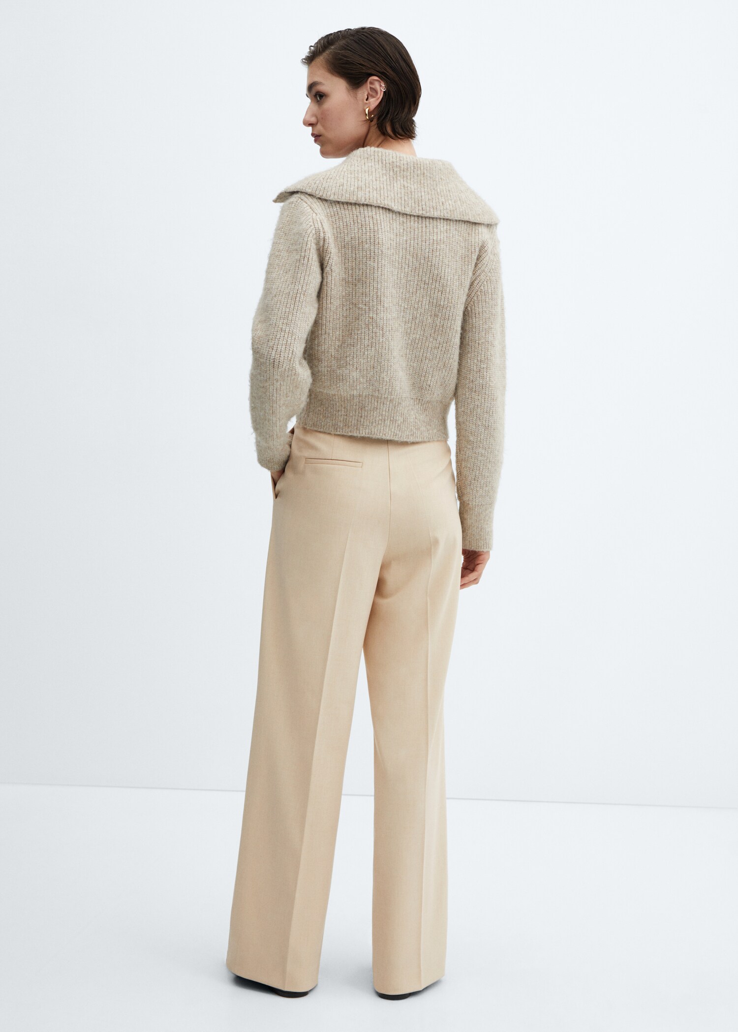 Low-waist wideleg trousers - Reverse of the article