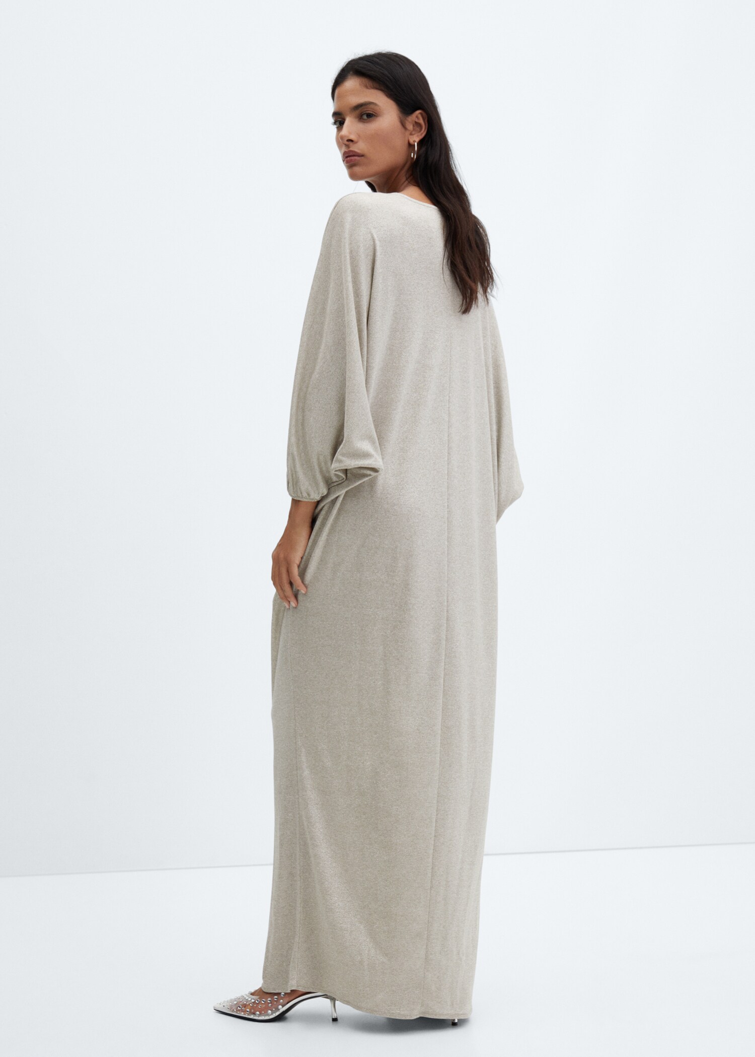 Draped lurex dress - Reverse of the article
